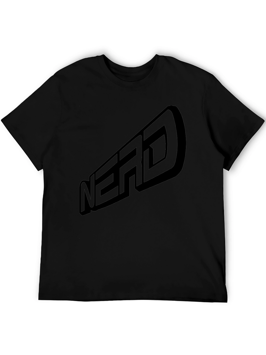 Black Nerd T-Shirt - Casual Graphic Tee