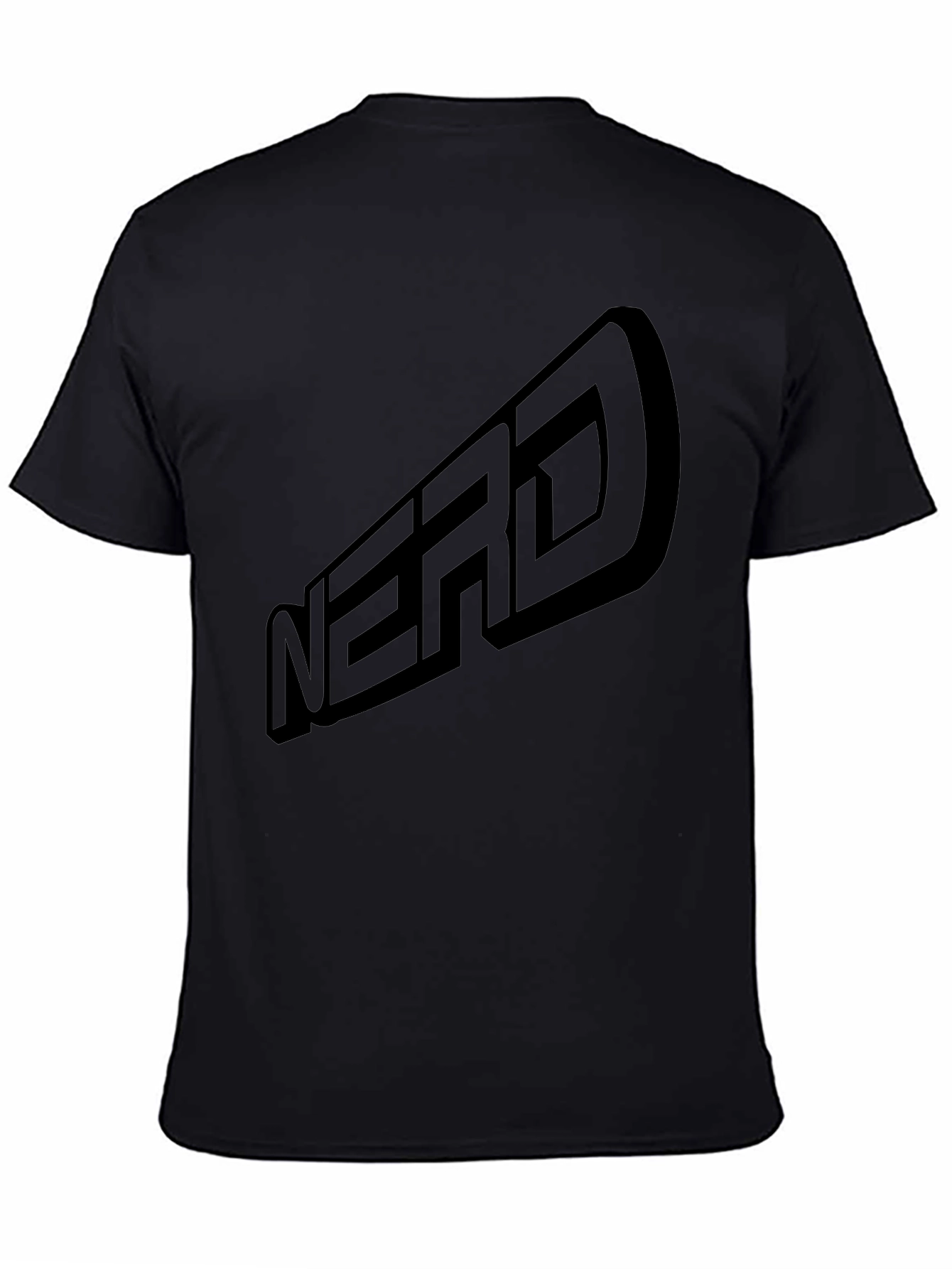 Black Nerd T-Shirt - Casual Graphic Tee