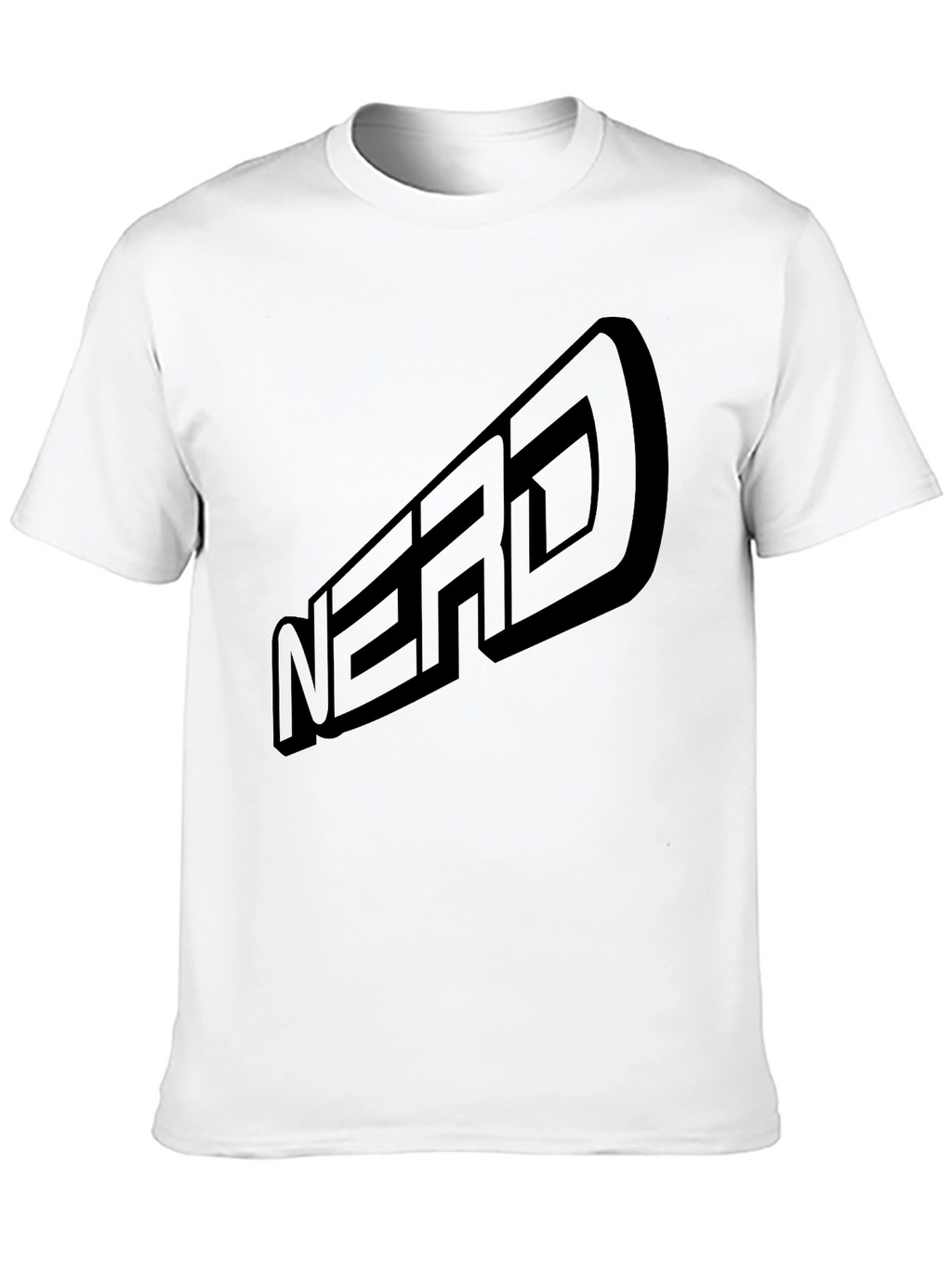 Black Nerd T-Shirt - Casual Graphic Tee
