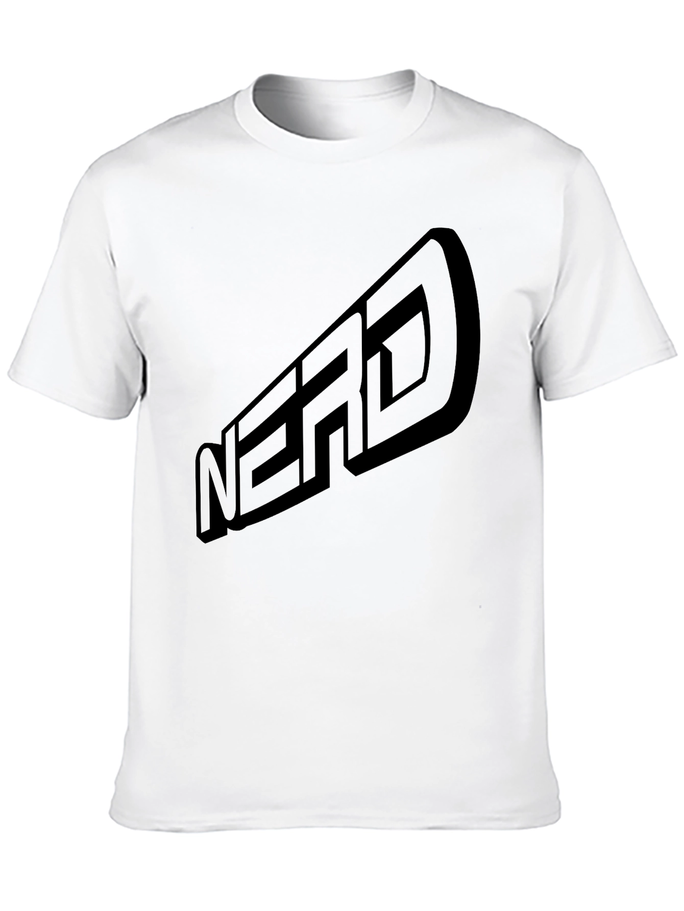 Black Nerd T-Shirt - Casual Graphic Tee