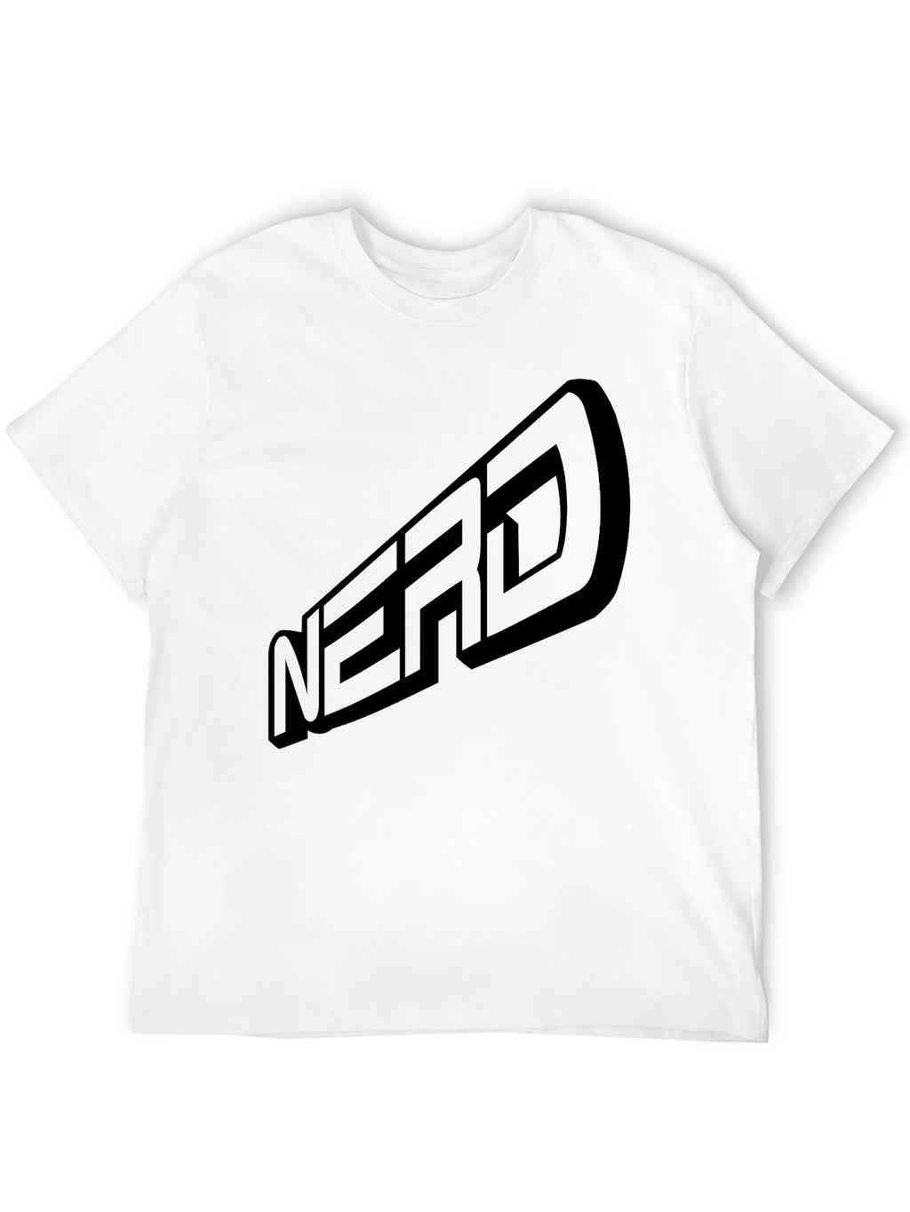 Black Nerd T-Shirt - Casual Graphic Tee
