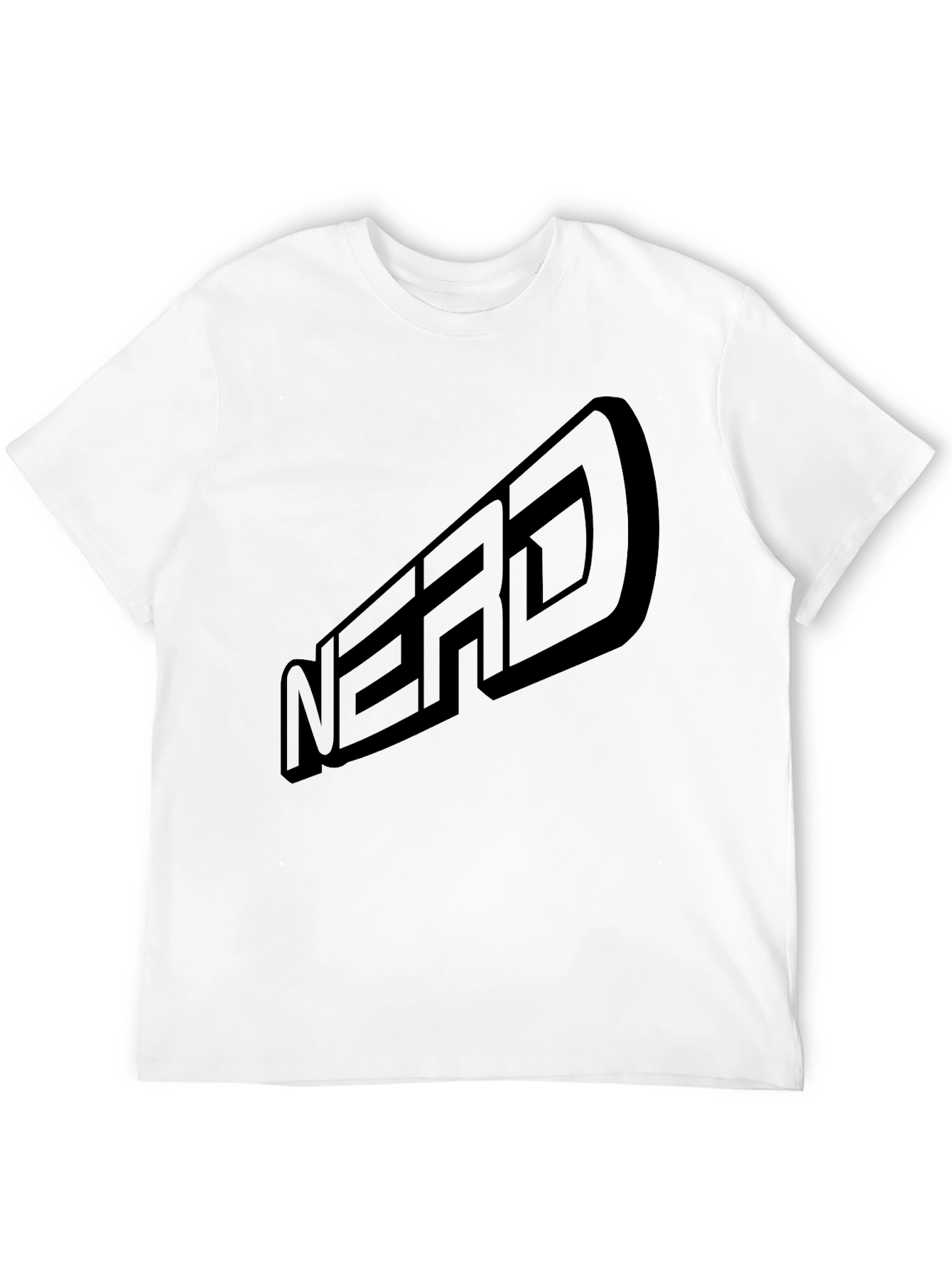 Black Nerd T-Shirt - Casual Graphic Tee