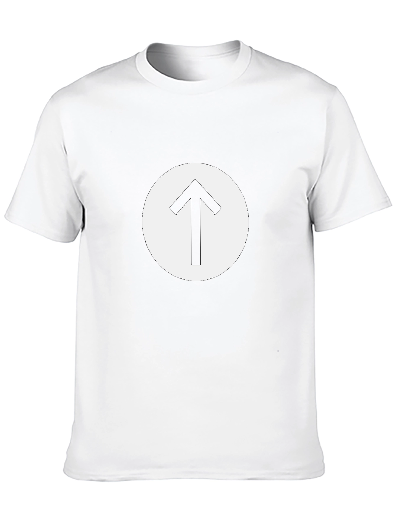 Black T-Shirt with Arrow Circle Graphic