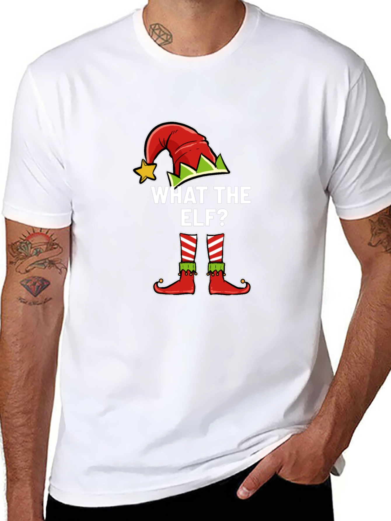 What the Elf? Novelty Christmas T-Shirt