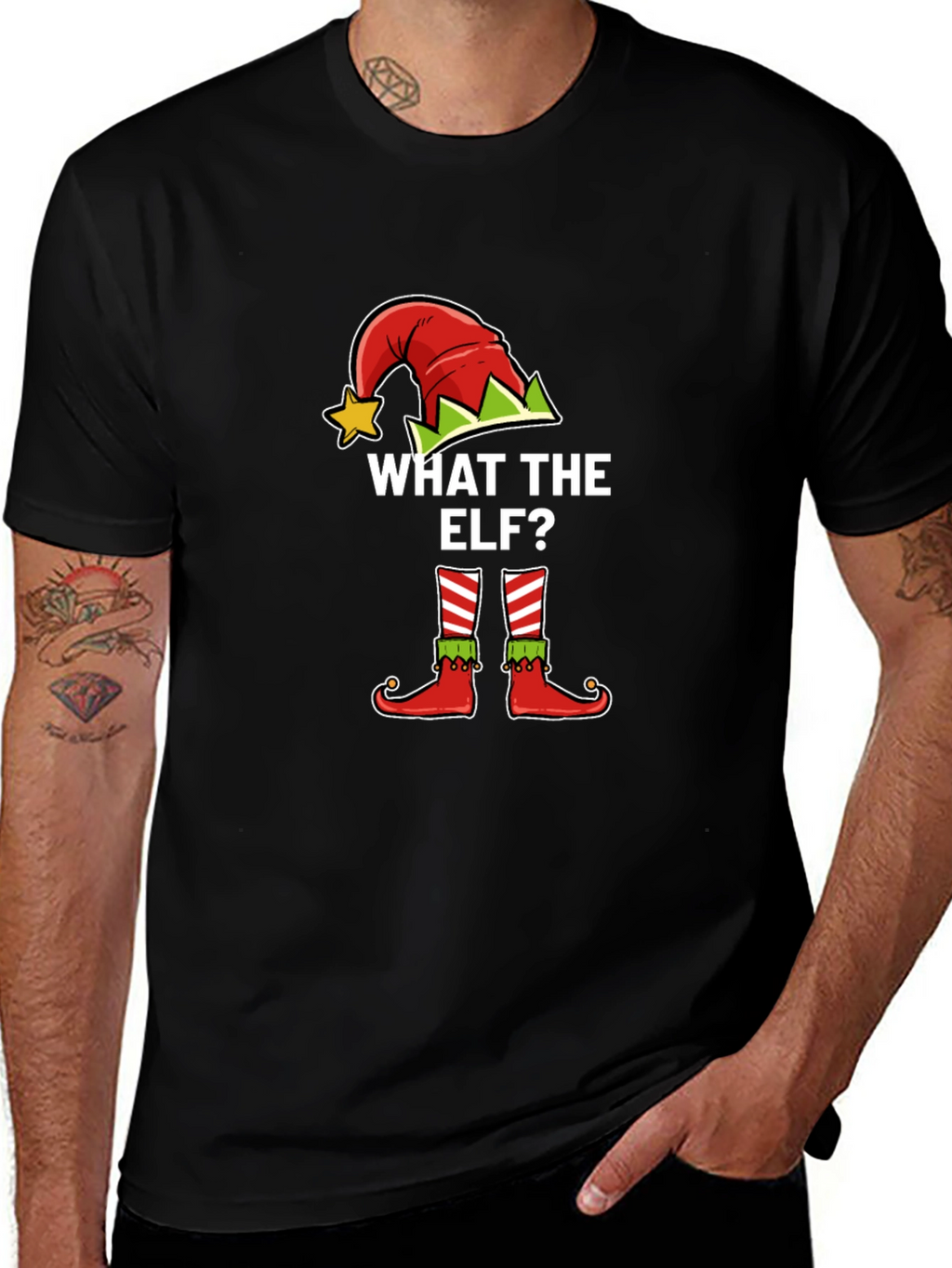 What the Elf? Novelty Christmas T-Shirt