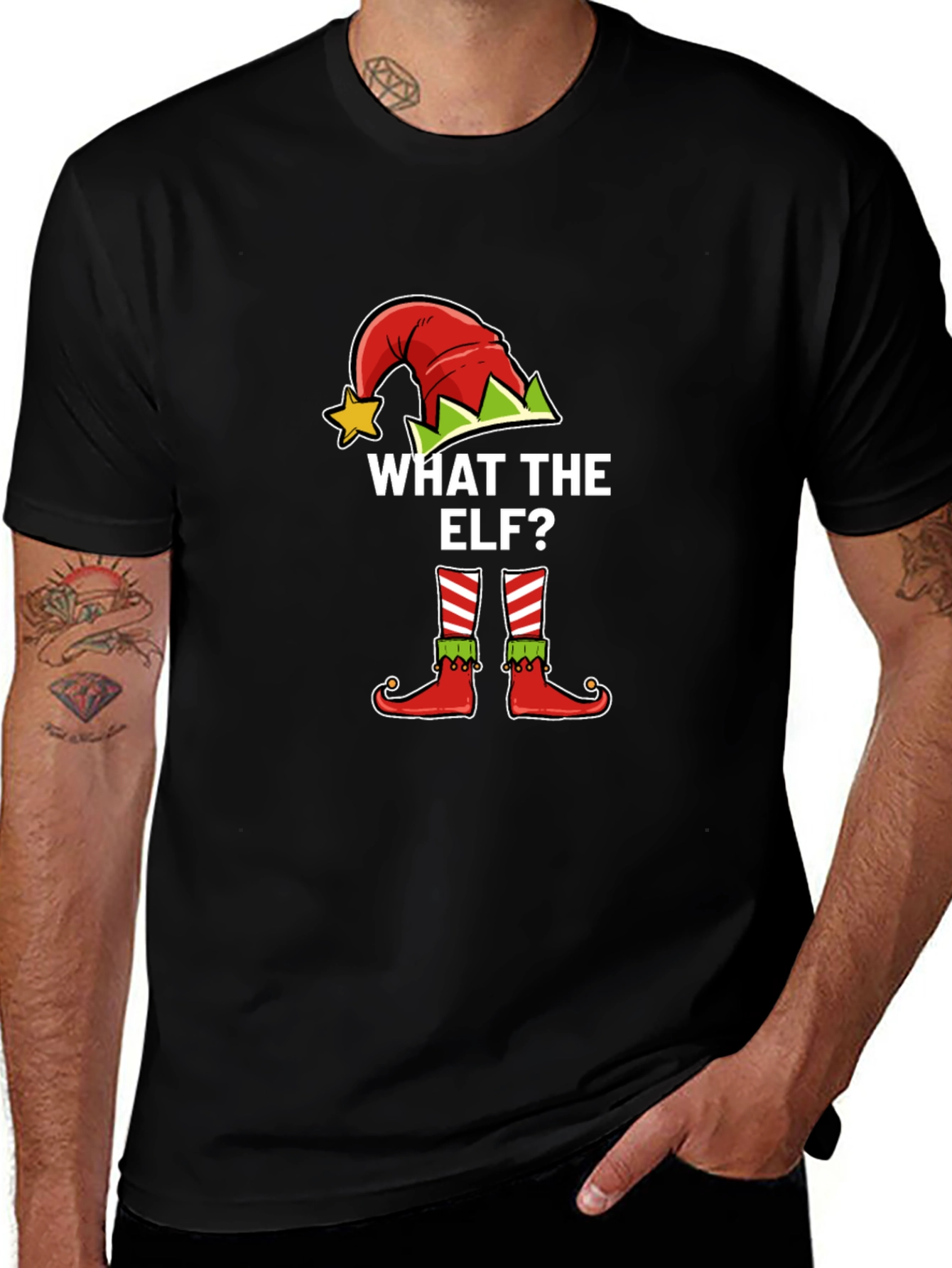 What the Elf? Novelty Christmas T-Shirt