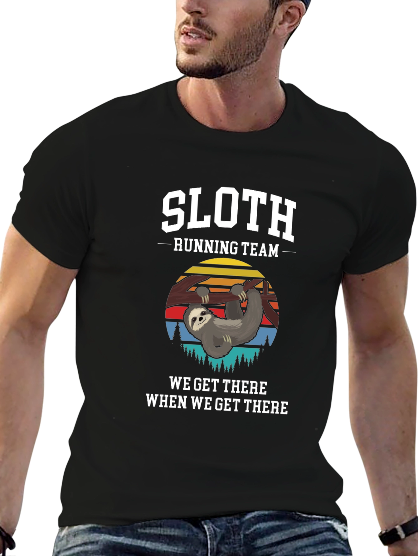 Sloth Running Team T-Shirt: Relaxed Pace Humorous Style
