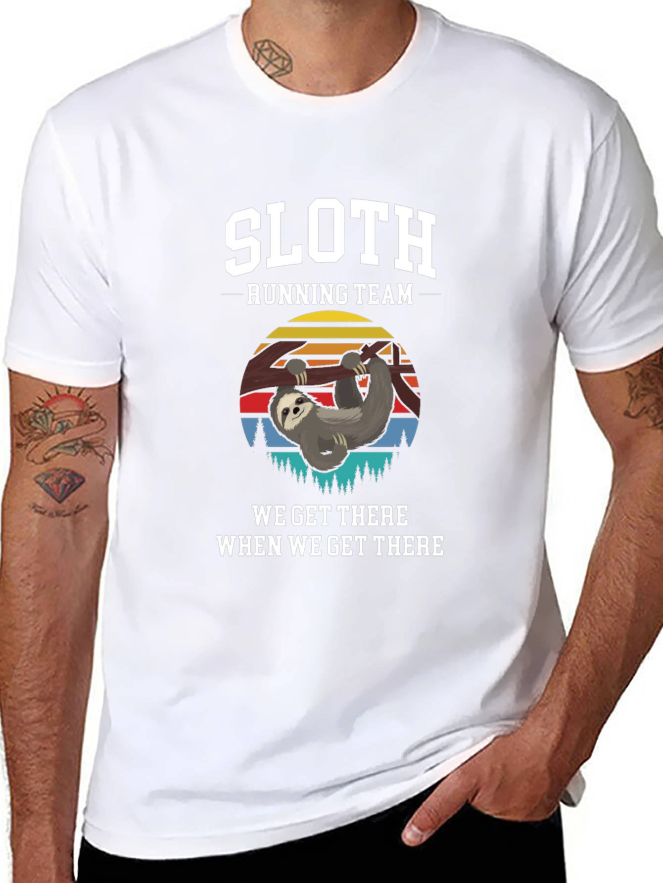 Sloth Running Team T-Shirt: Relaxed Pace Humorous Style