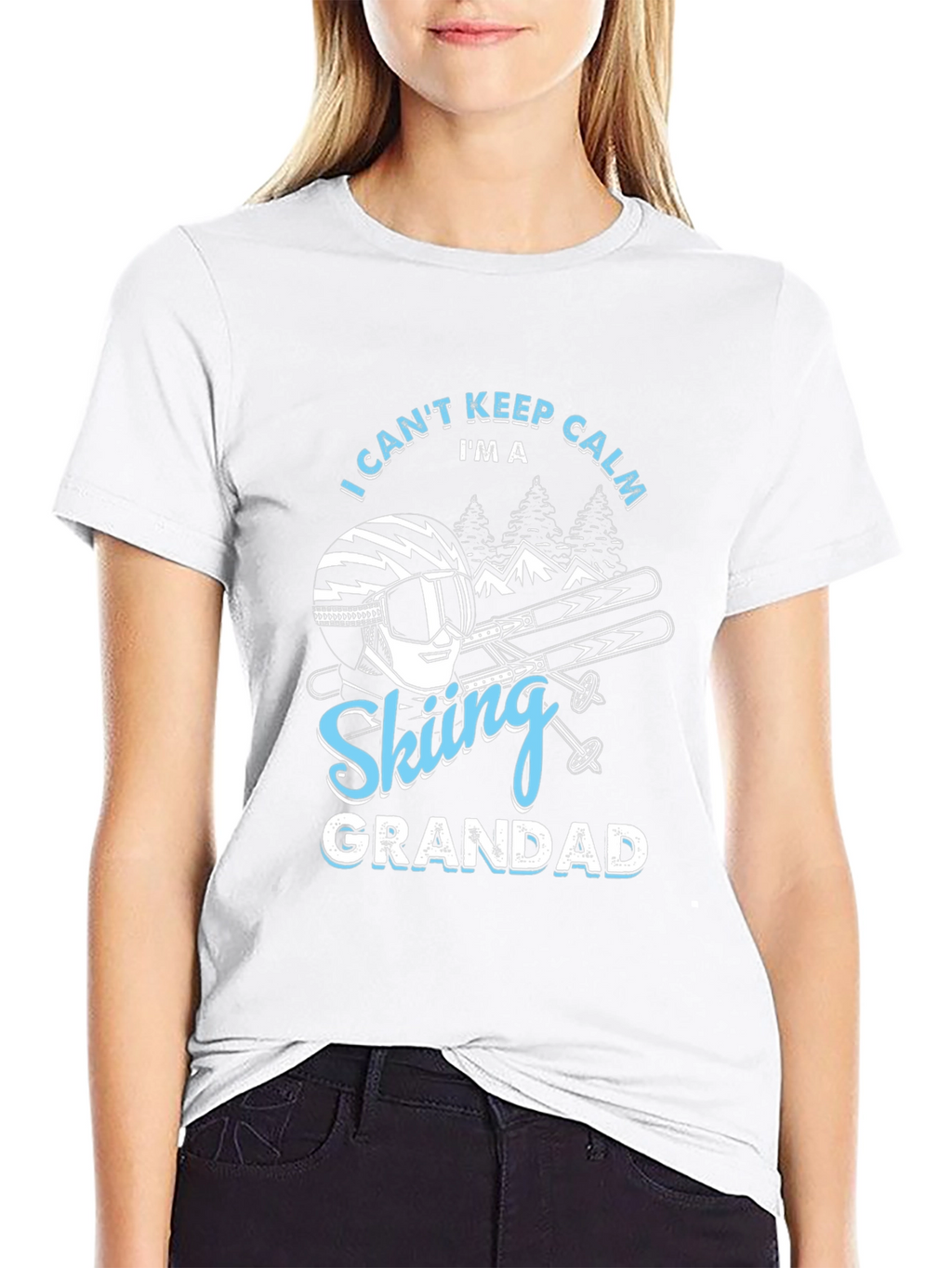 Skiing Grandad T-Shirt - I Cant Keep Calm