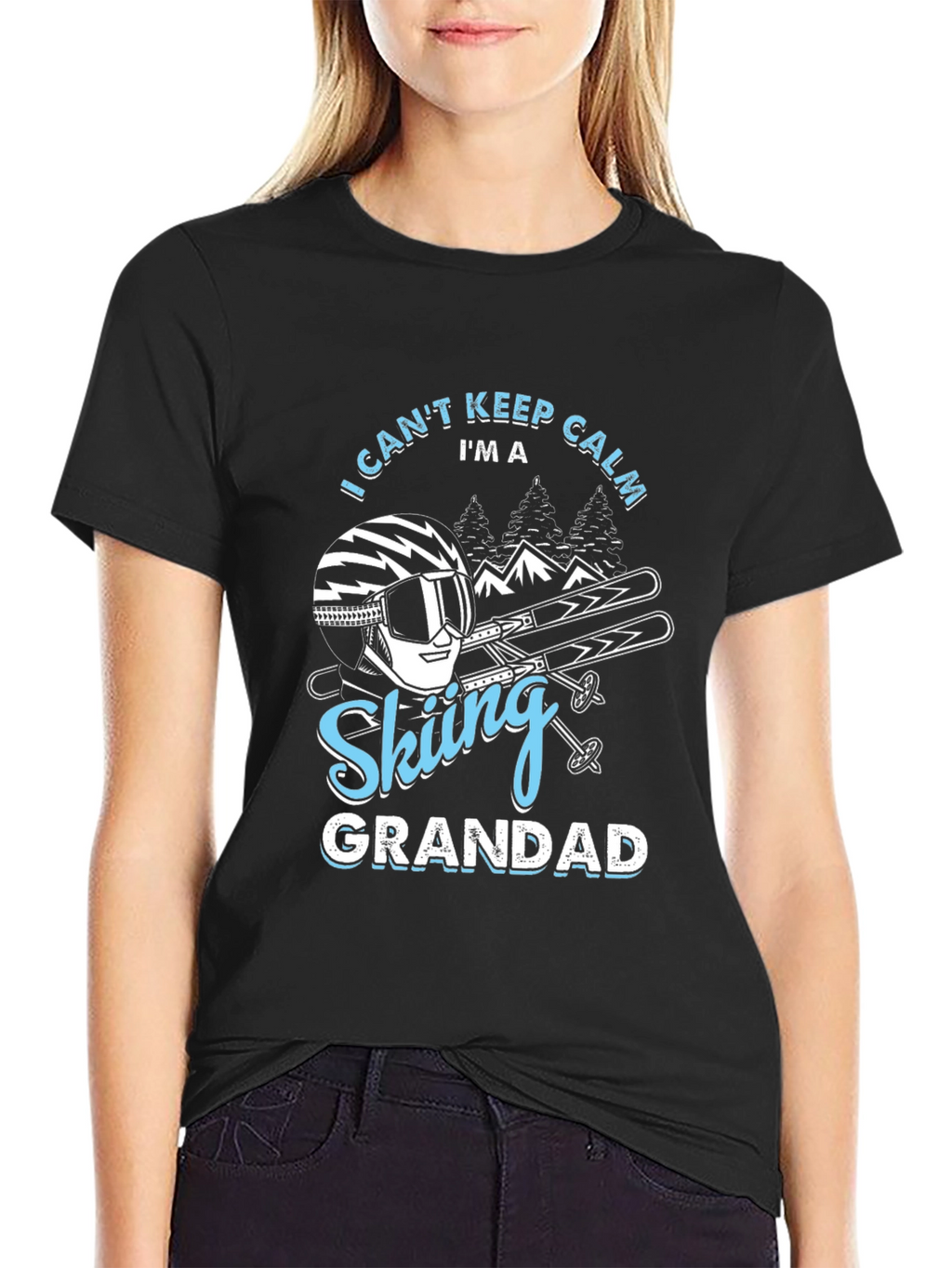 Skiing Grandad T-Shirt - I Cant Keep Calm