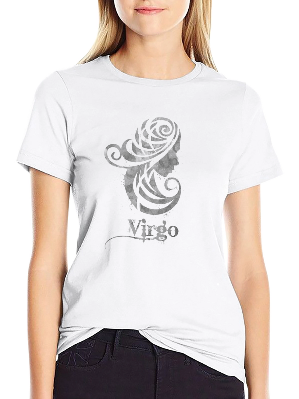 Virgo Zodiac Black Graphic T-Shirt
