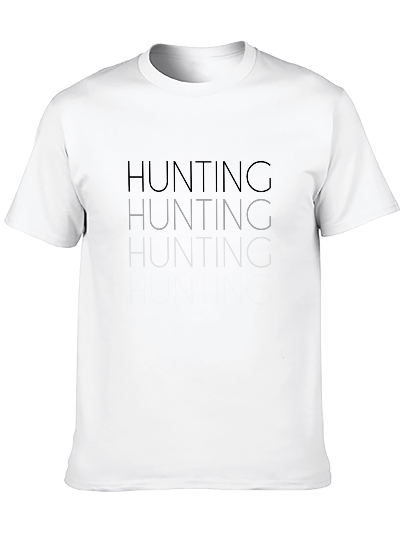 Mens Black Hunting Graphic T-Shirt