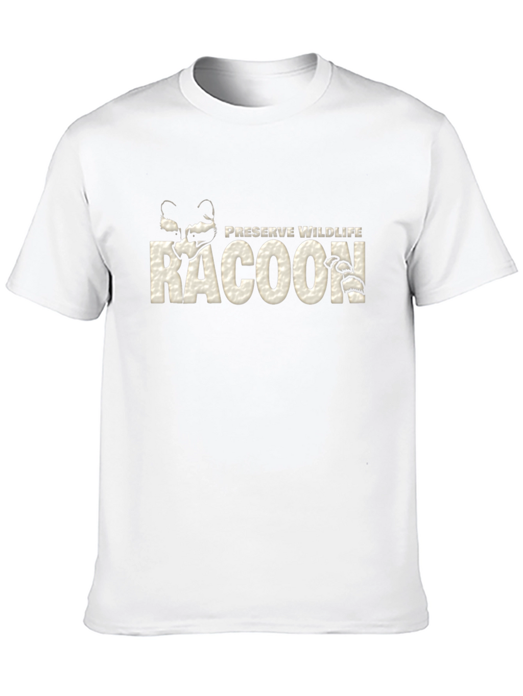 Preserve Wildlife Raccoon Graphic Tee - Black Cotton