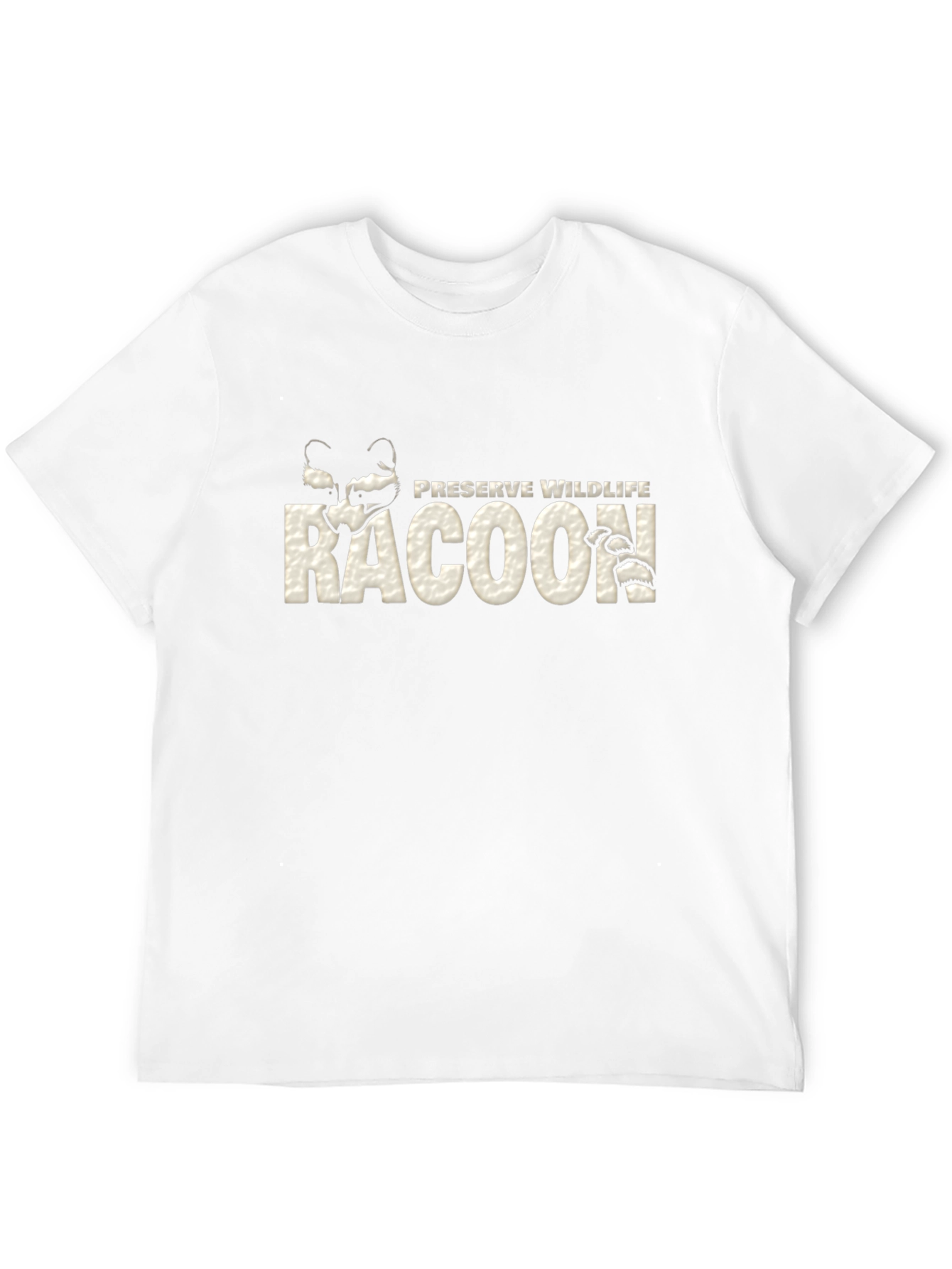 Preserve Wildlife Raccoon Graphic Tee - Black Cotton