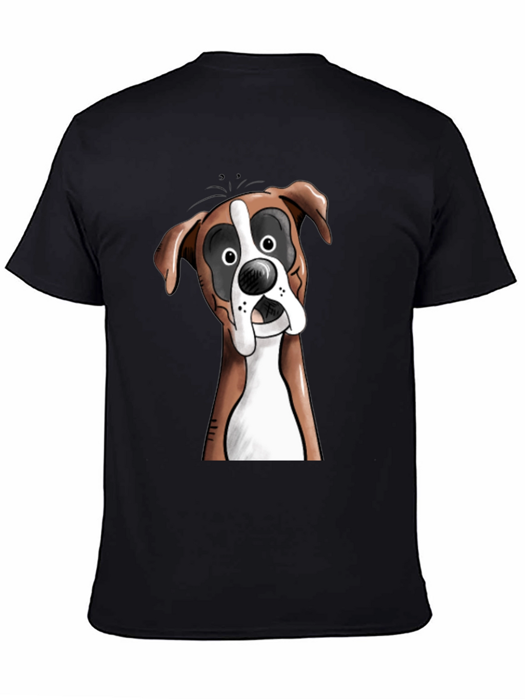 Funny Boxer Dog Graphic T-Shirt - Unisex Black Tee