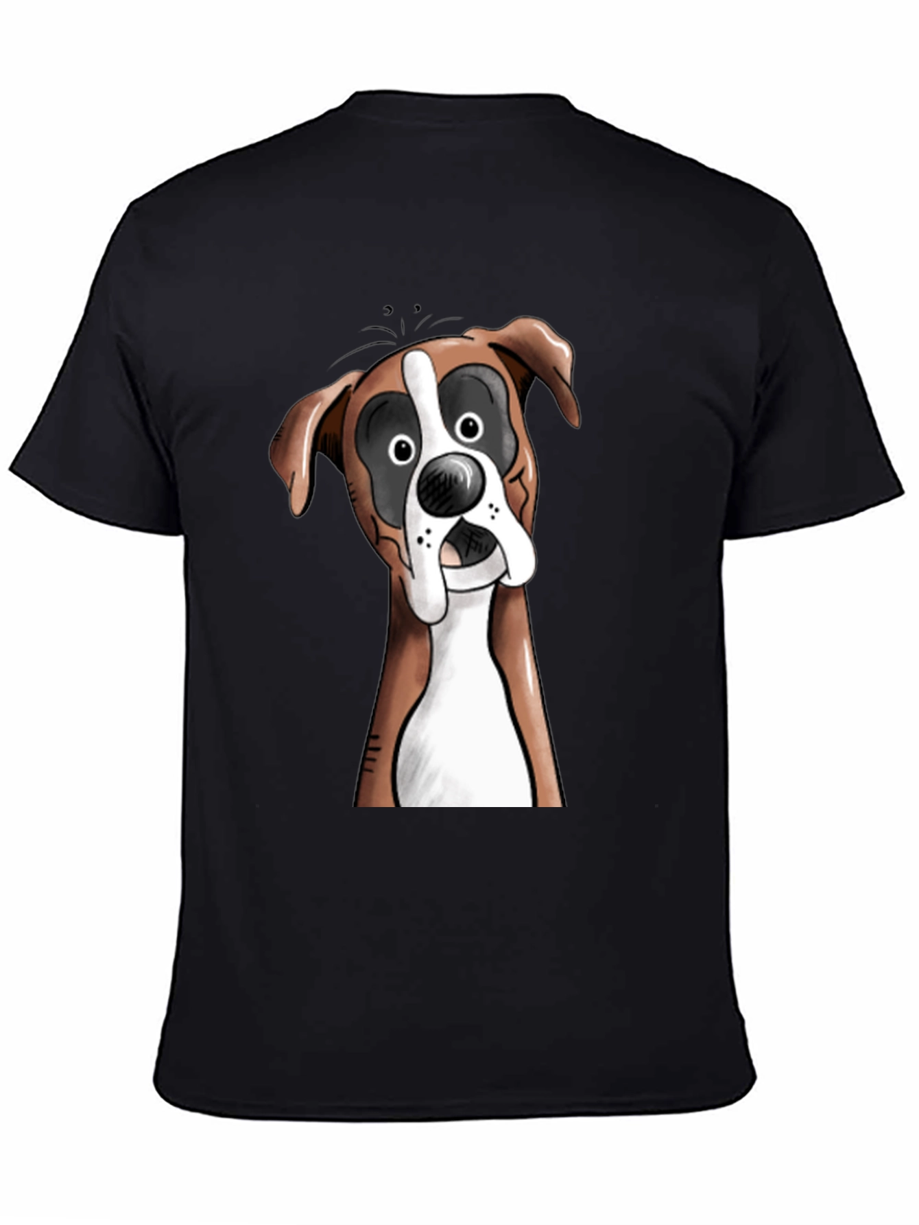 Funny Boxer Dog Graphic T-Shirt - Unisex Black Tee