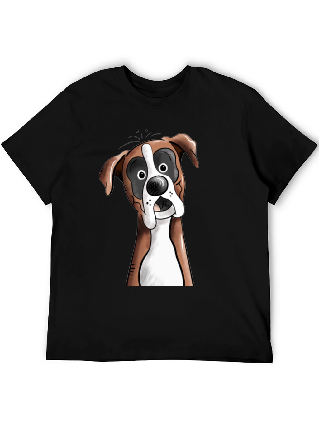 Funny Boxer Dog Graphic T-Shirt - Unisex Black Tee