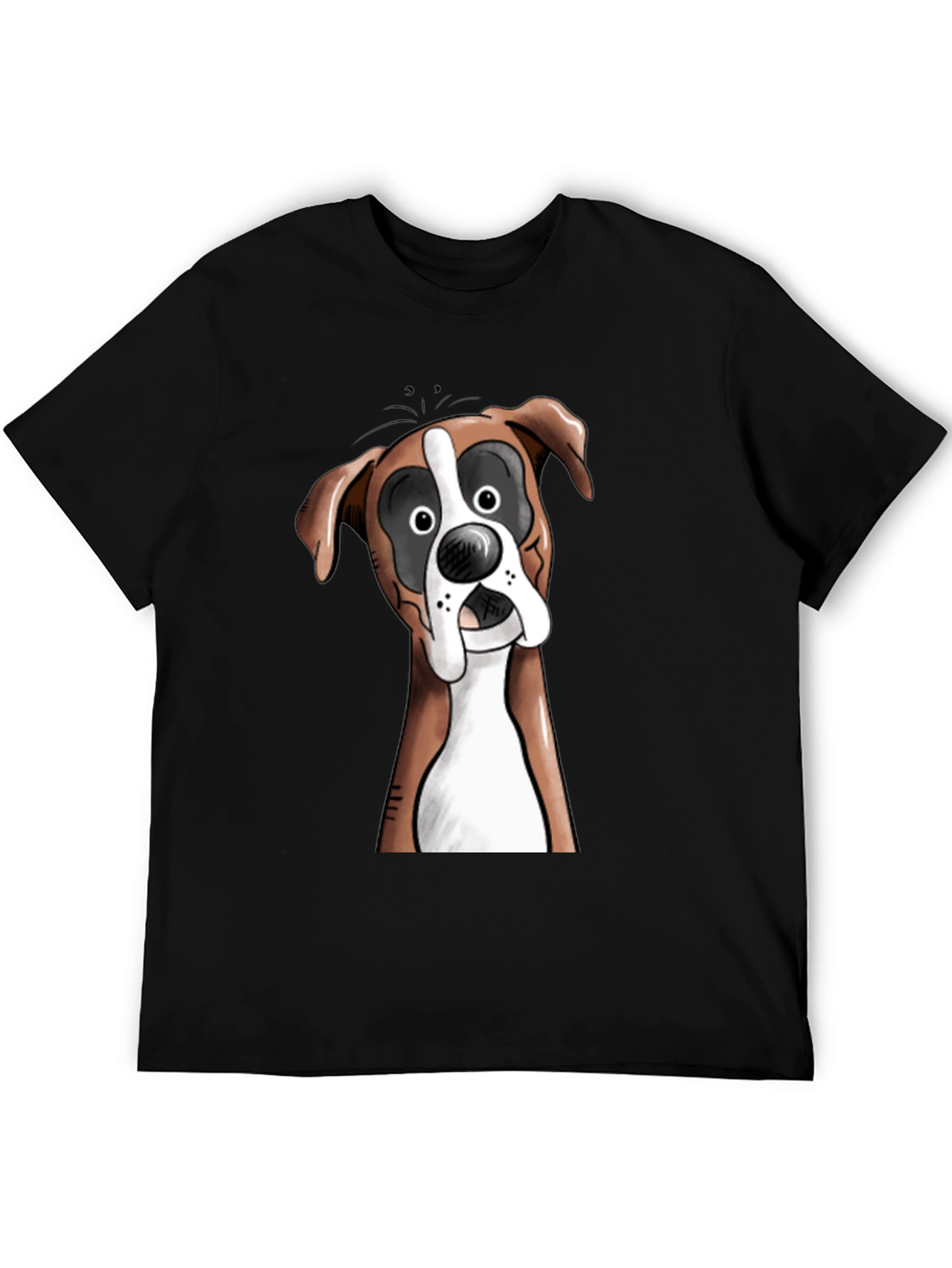 Funny Boxer Dog Graphic T-Shirt - Unisex Black Tee