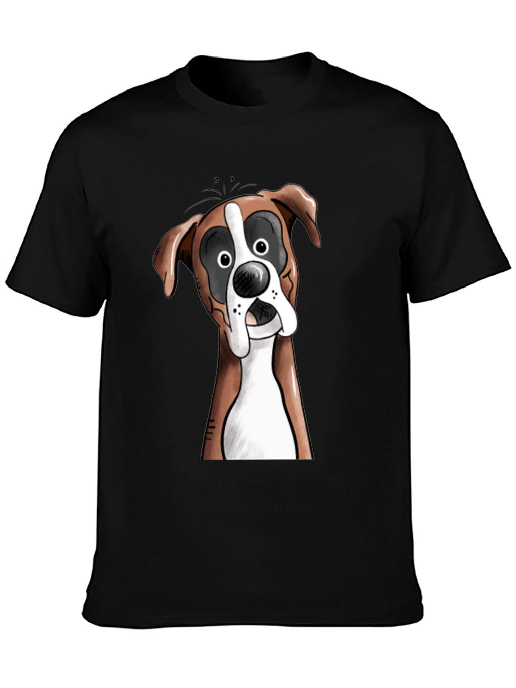 Funny Boxer Dog Graphic T-Shirt - Unisex Black Tee
