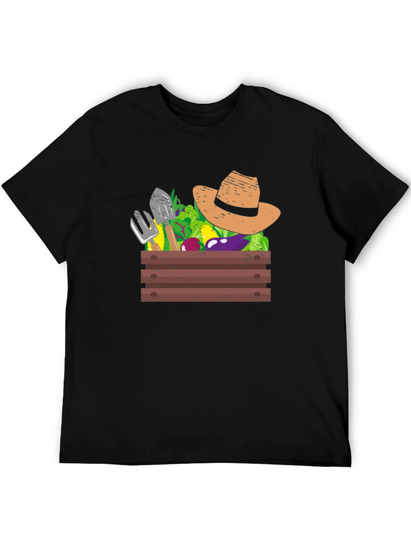 Gardeners Harvest Graphic Tee - Black Cotton T-Shirt