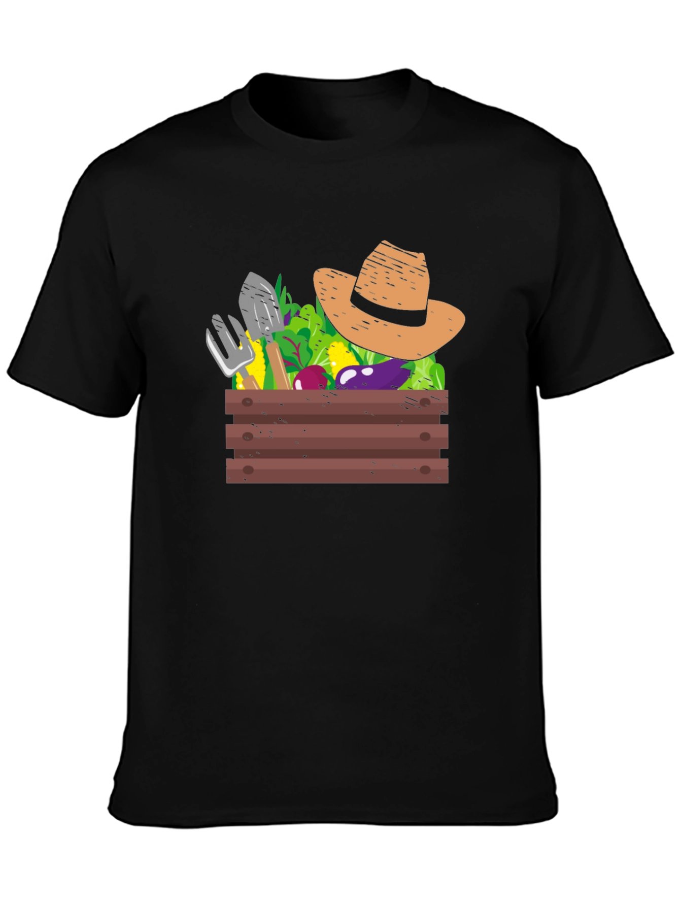 Gardeners Harvest Graphic Tee - Black Cotton T-Shirt
