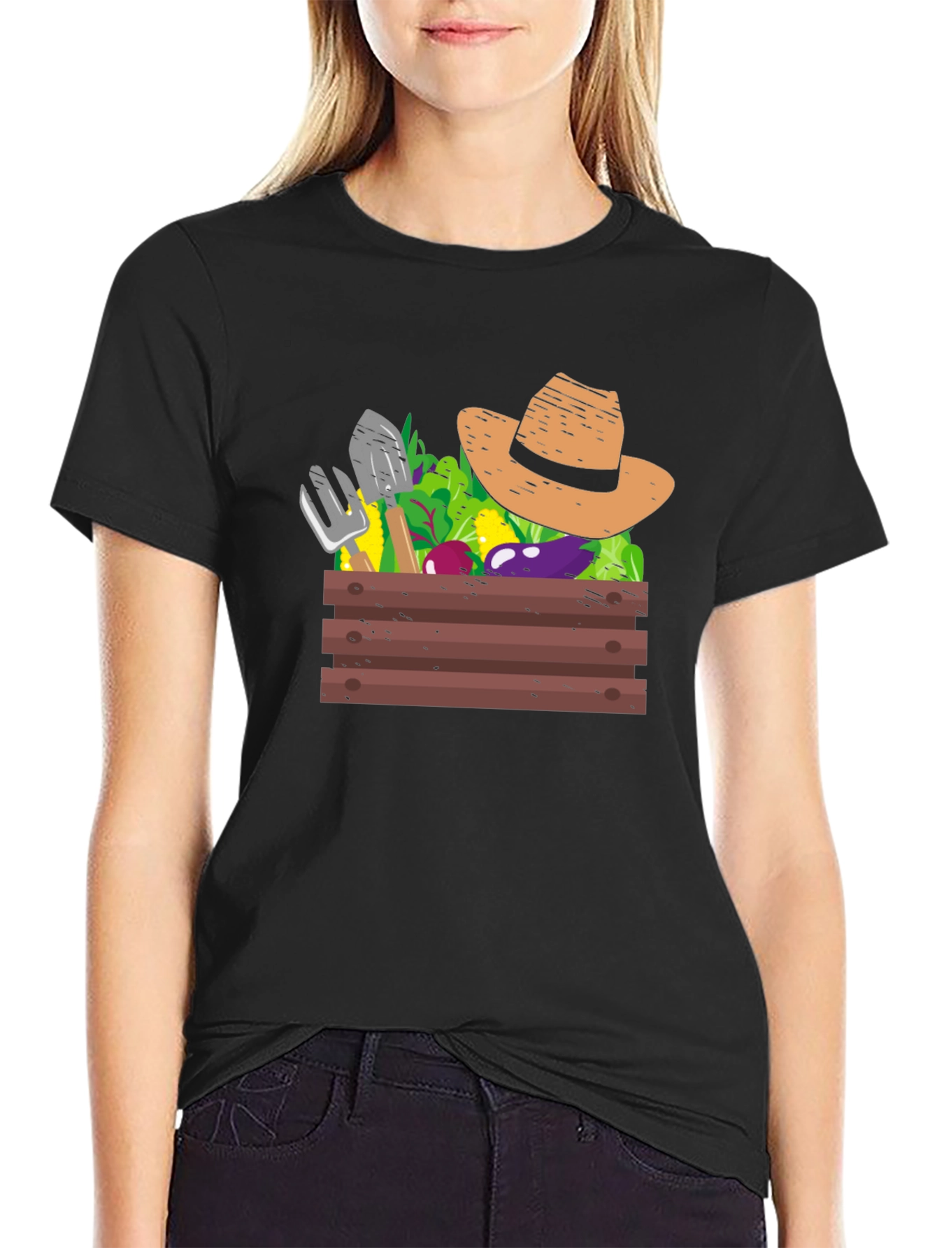 Gardeners Harvest Graphic Tee - Black Cotton T-Shirt