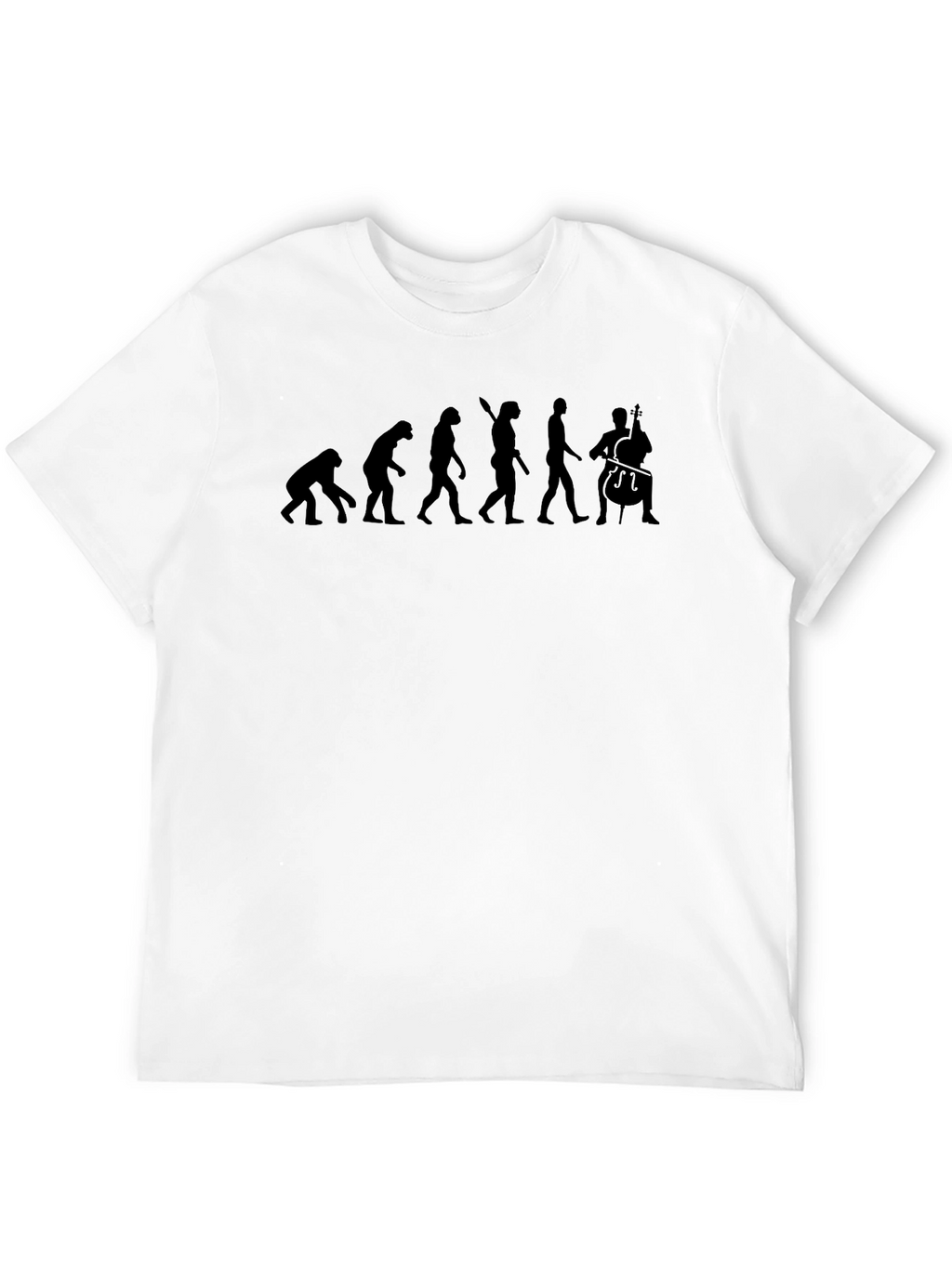Evolution of Cello Player T-Shirt - Black