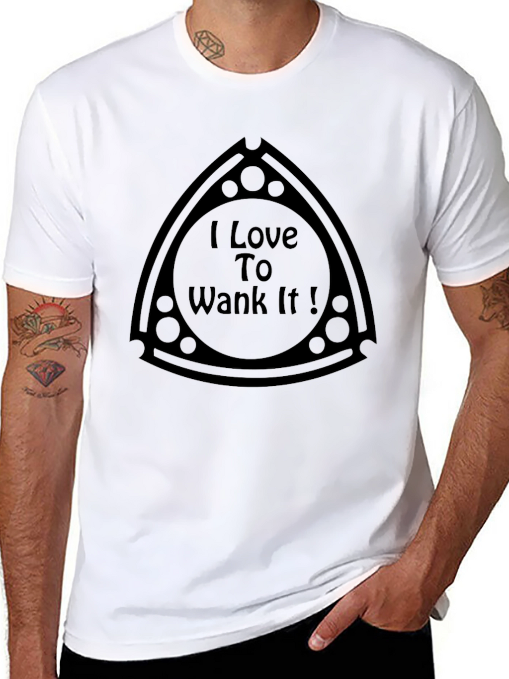 I Love To Wank It Black T-Shirt