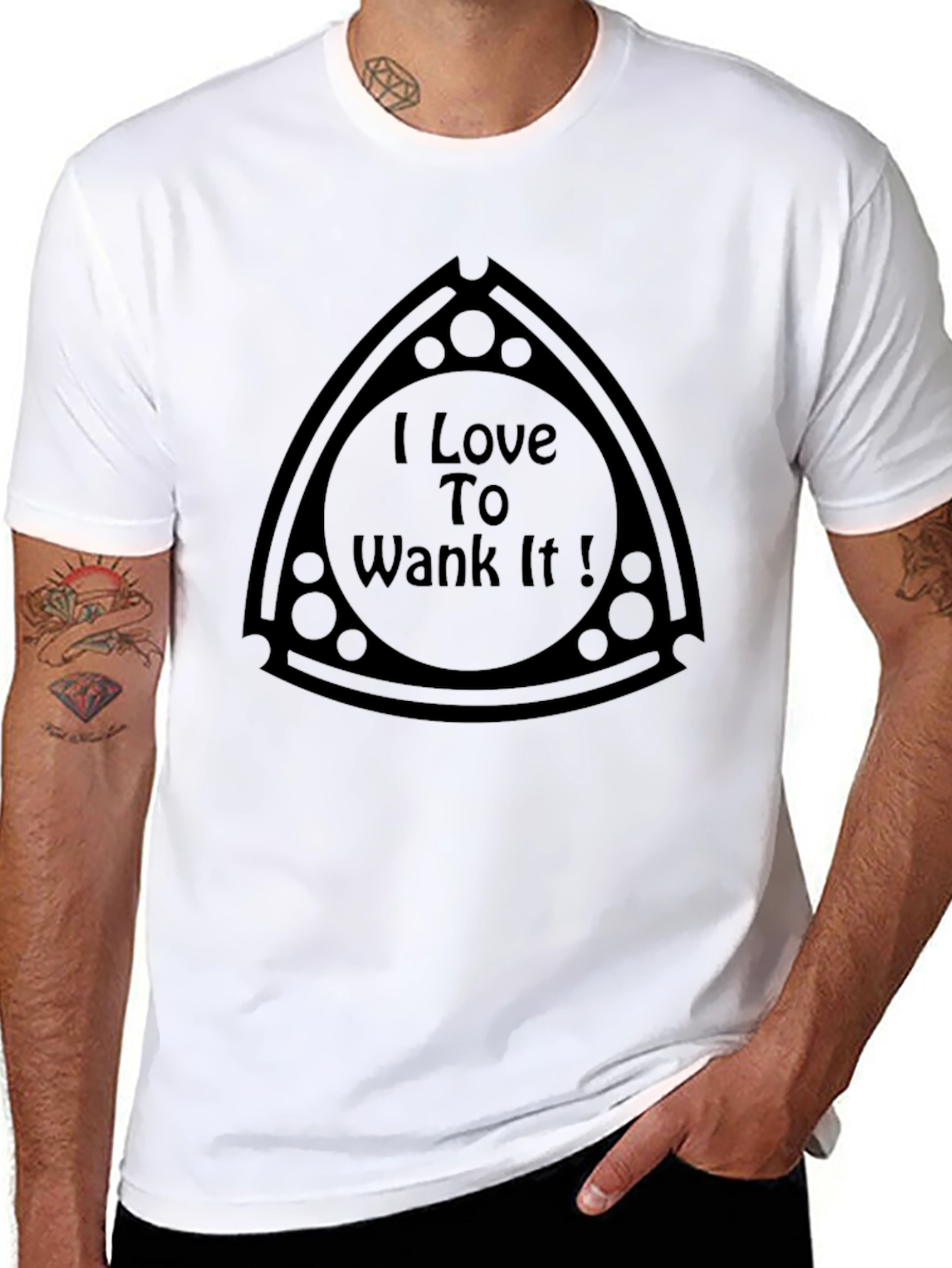 I Love To Wank It Black T-Shirt