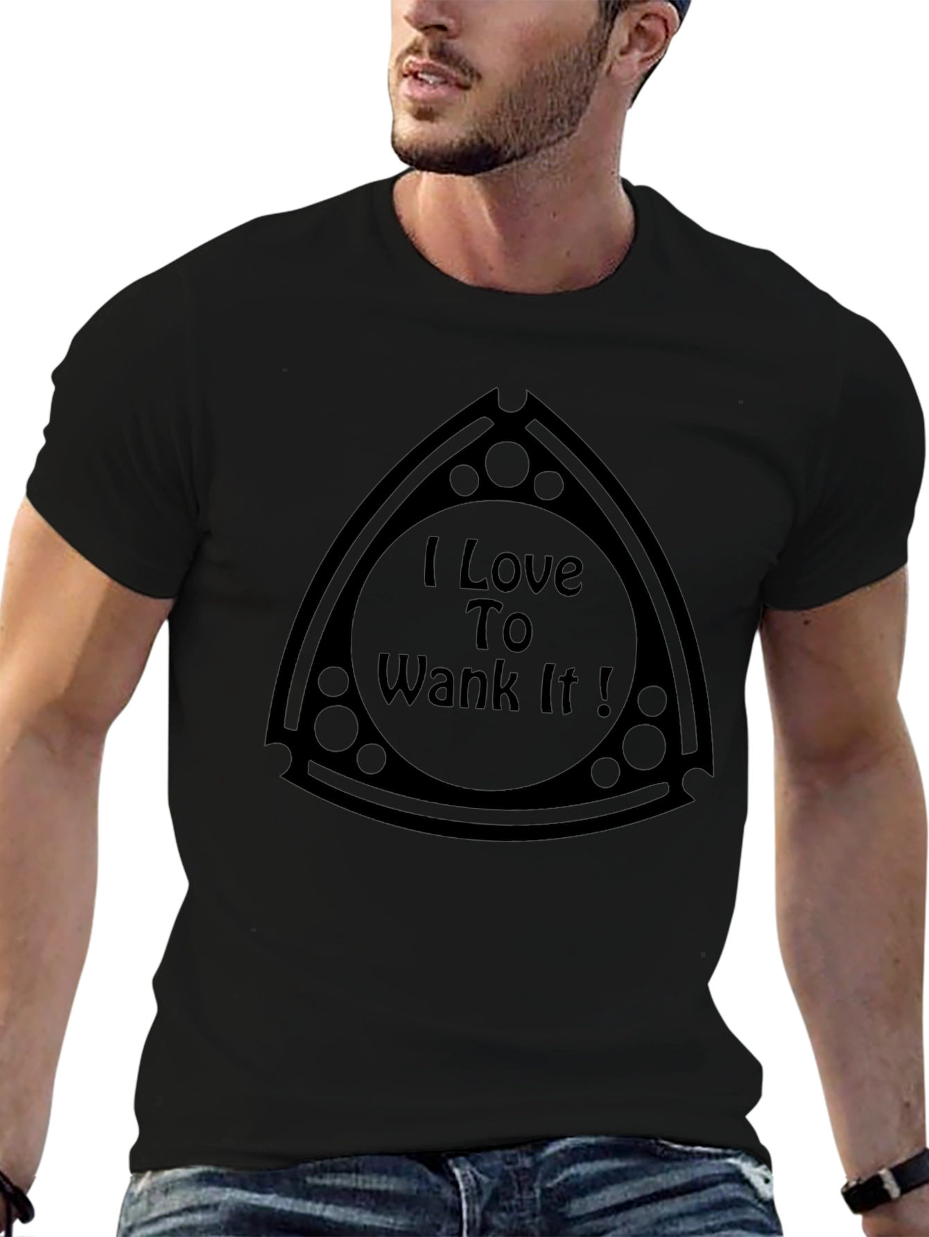 I Love To Wank It Black T-Shirt