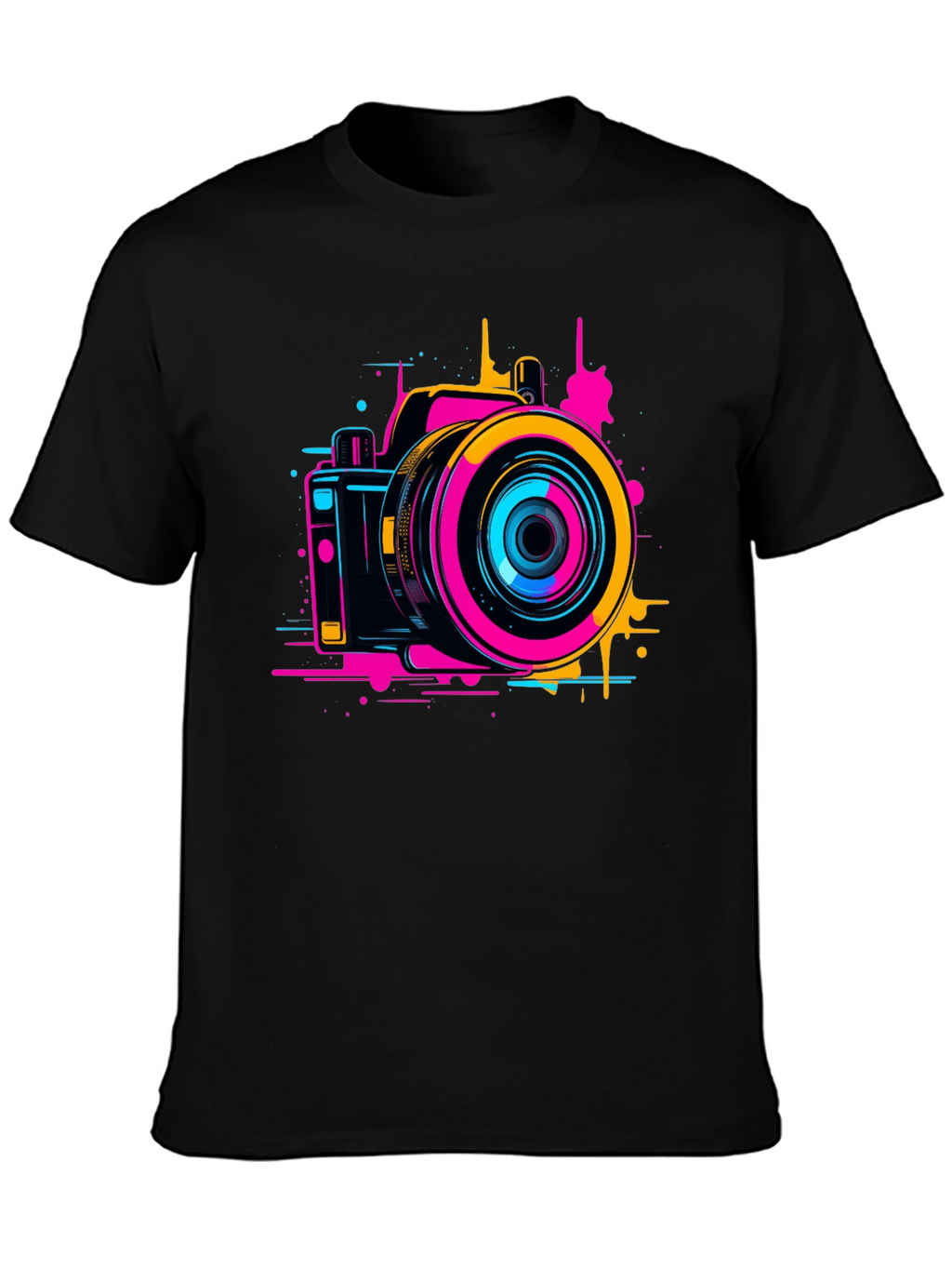 Retro Camera Graphic Tee - Stylish Photo Design