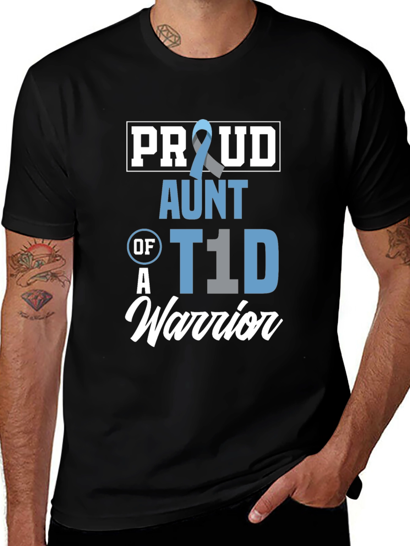 Proud Aunt of a T1D Warrior Awareness T-Shirt