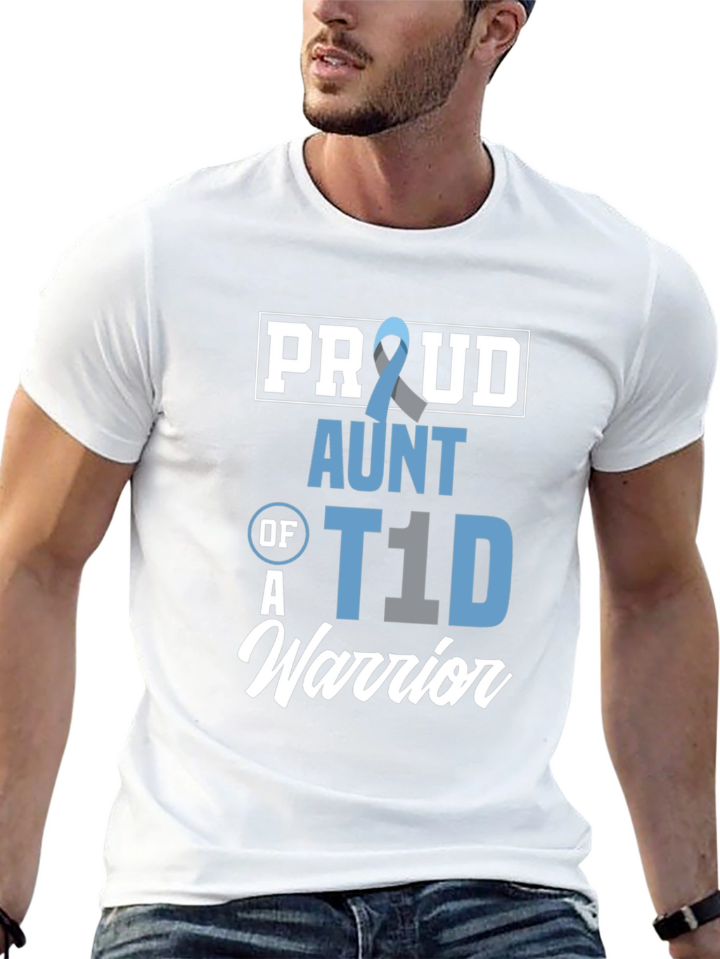 Proud Aunt of a T1D Warrior Awareness T-Shirt
