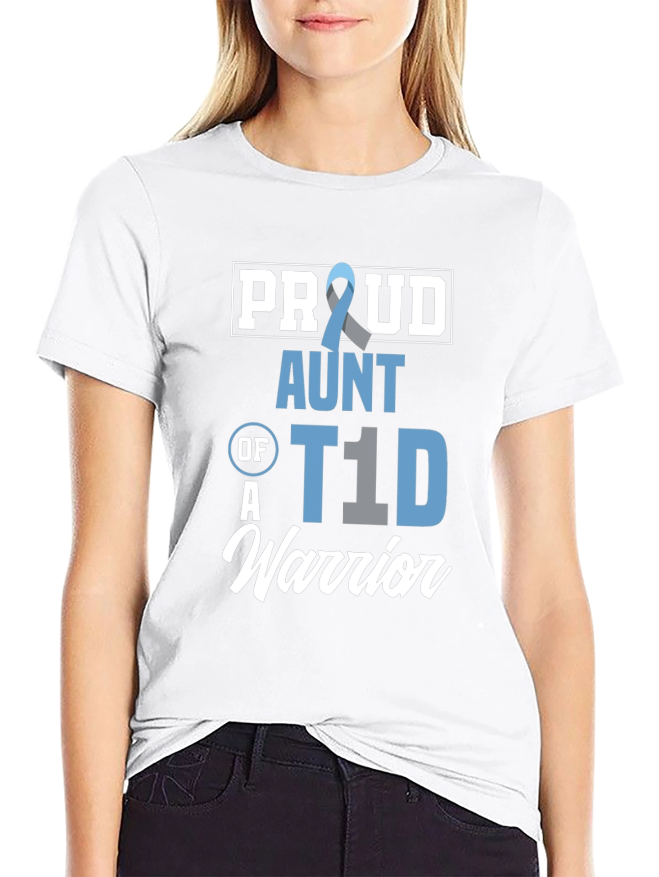 Proud Aunt of a T1D Warrior Awareness T-Shirt