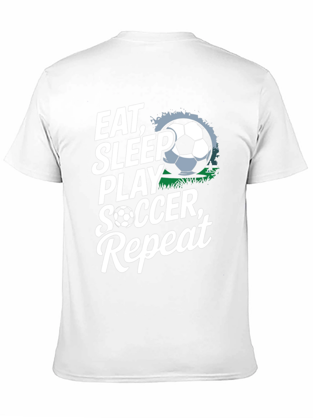 Eat Sleep Play Soccer Repeat Black Graphic Tee