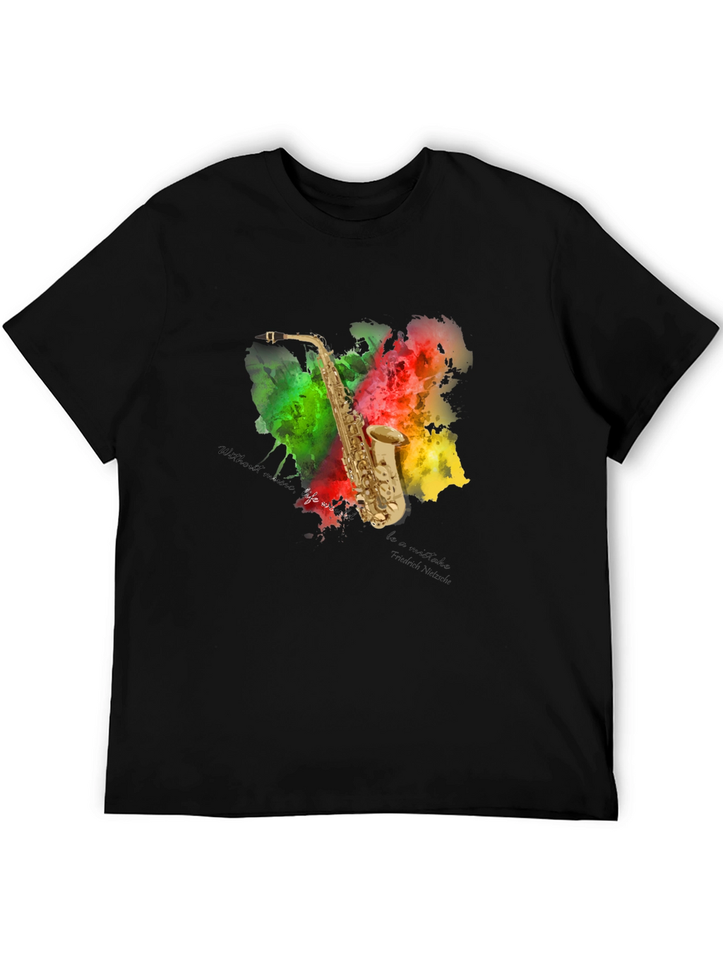Saxophone Art T-Shirt - Musical Expression