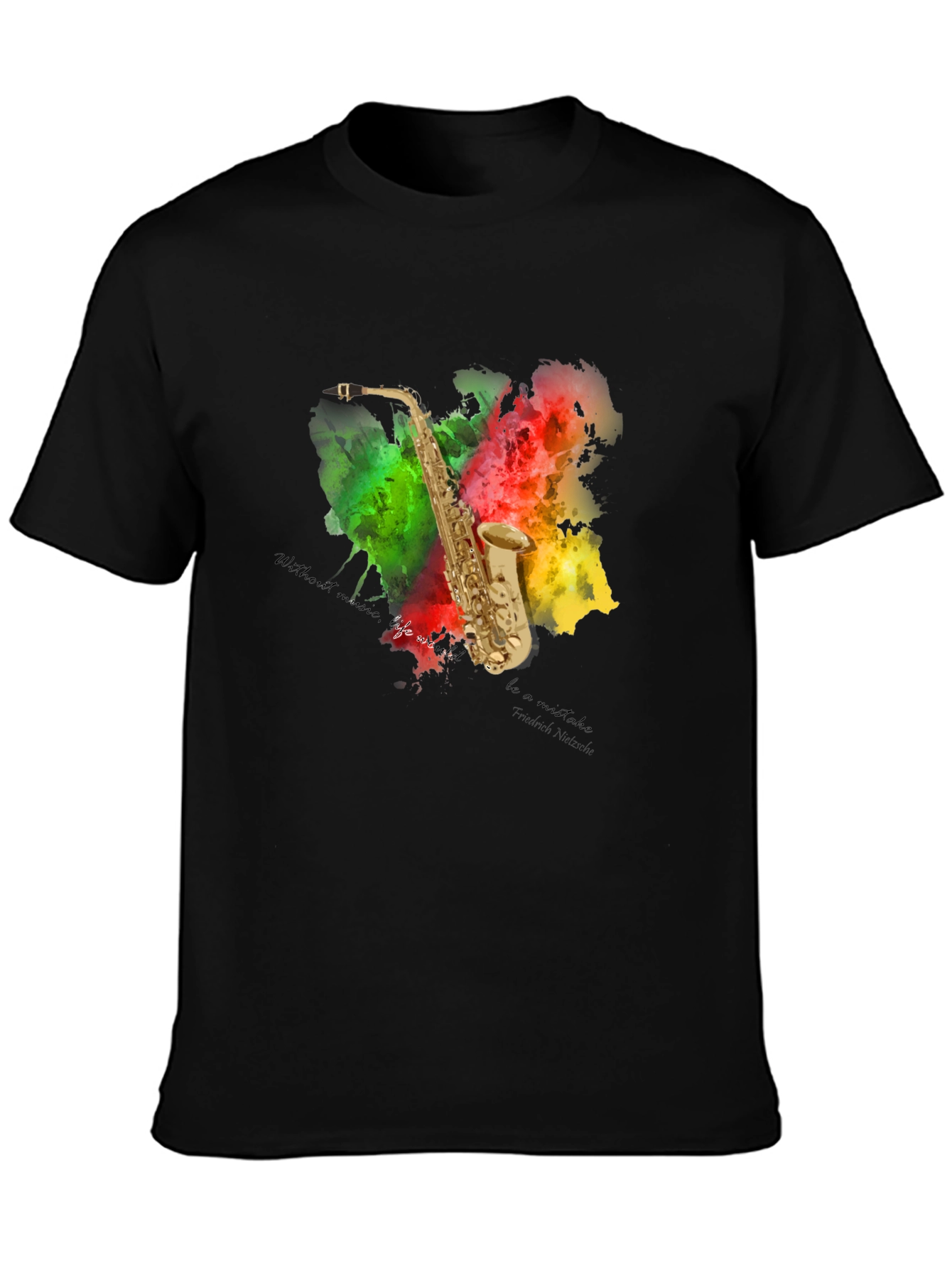 Saxophone Art T-Shirt - Musical Expression