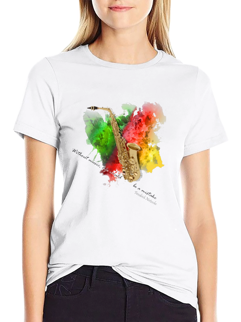 Saxophone Art T-Shirt - Musical Expression