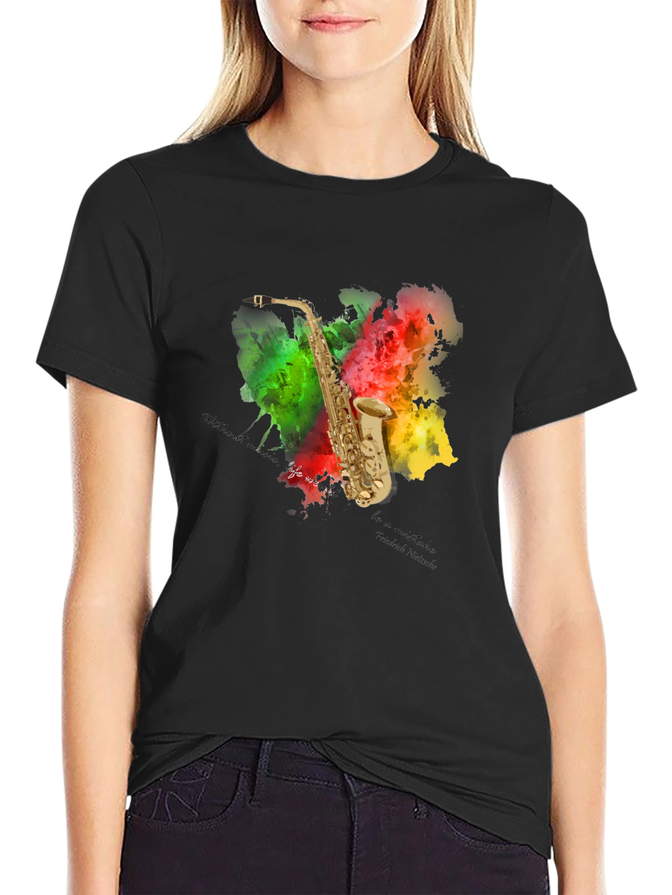 Saxophone Art T-Shirt - Musical Expression