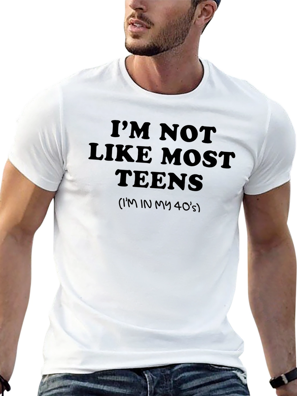 Funny Im Not Like Most Teens Graphic Tee