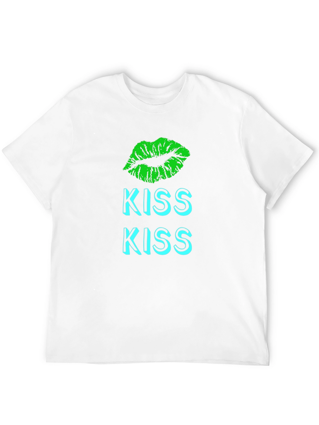 Kiss Lips Graphic T-Shirt - Black Casual Tee