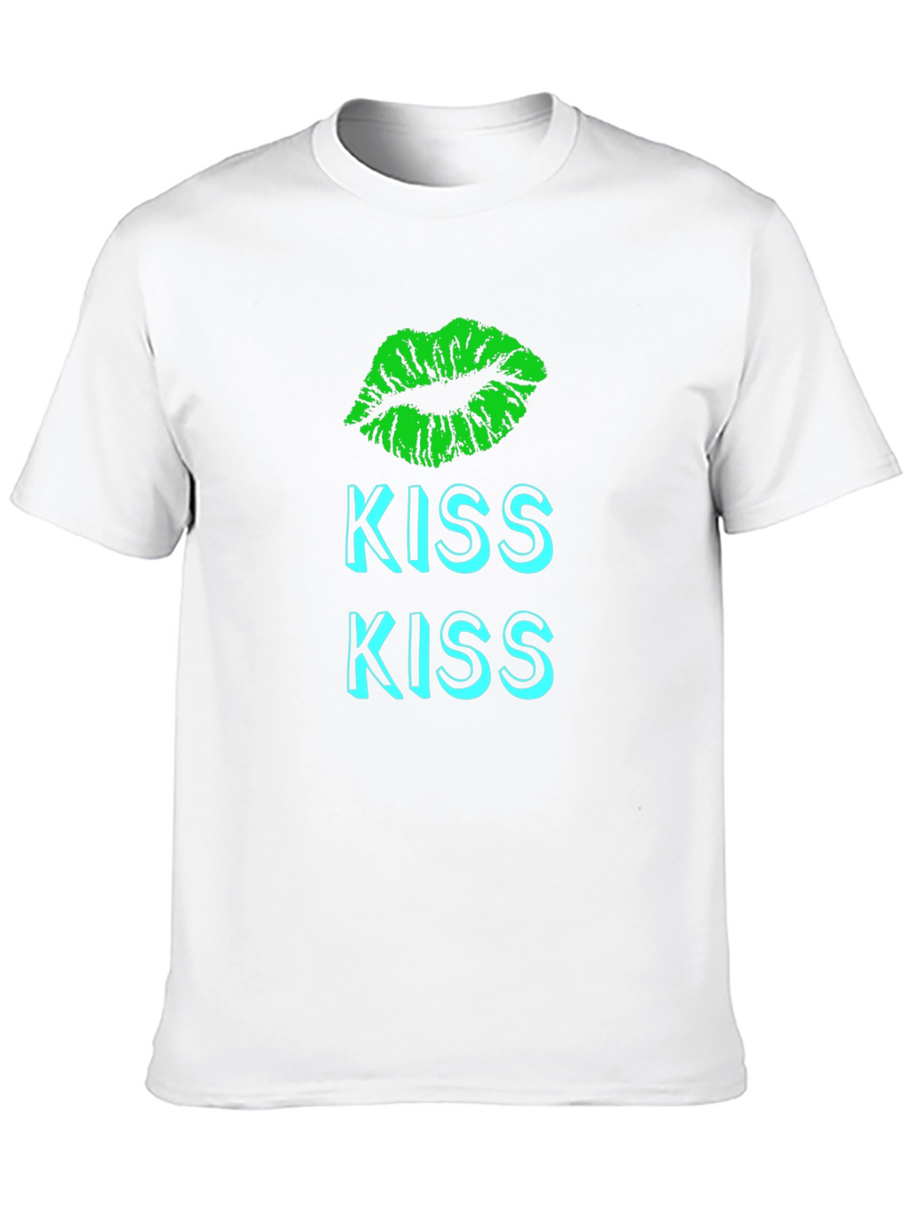 Kiss Lips Graphic T-Shirt - Black Casual Tee