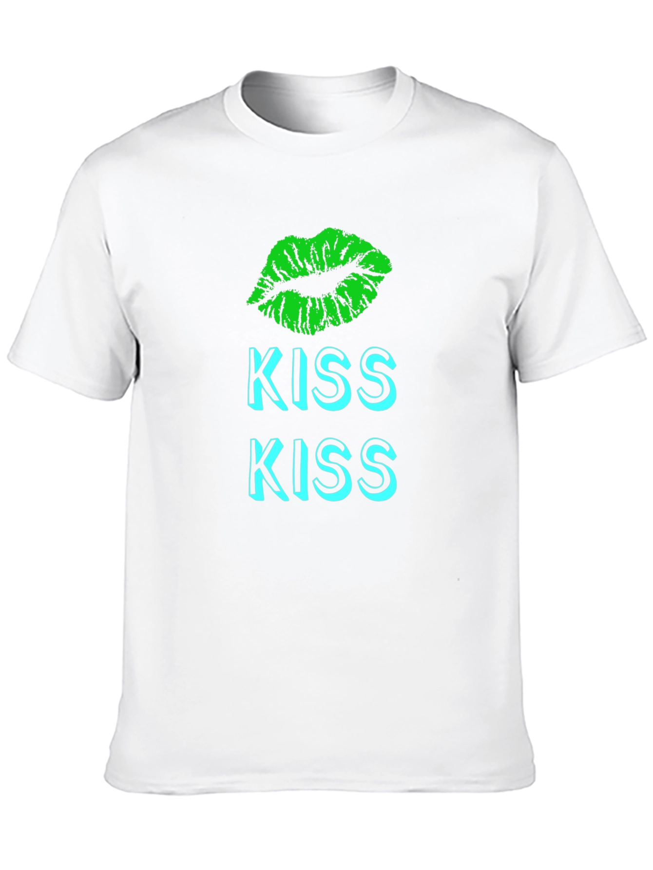 Kiss Lips Graphic T-Shirt - Black Casual Tee