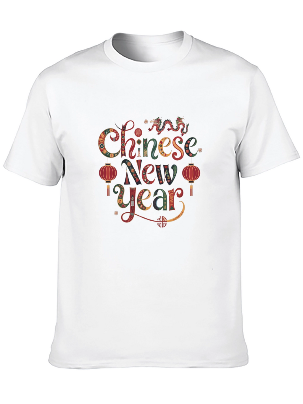 Chinese New Year Graphic Black T-Shirt
