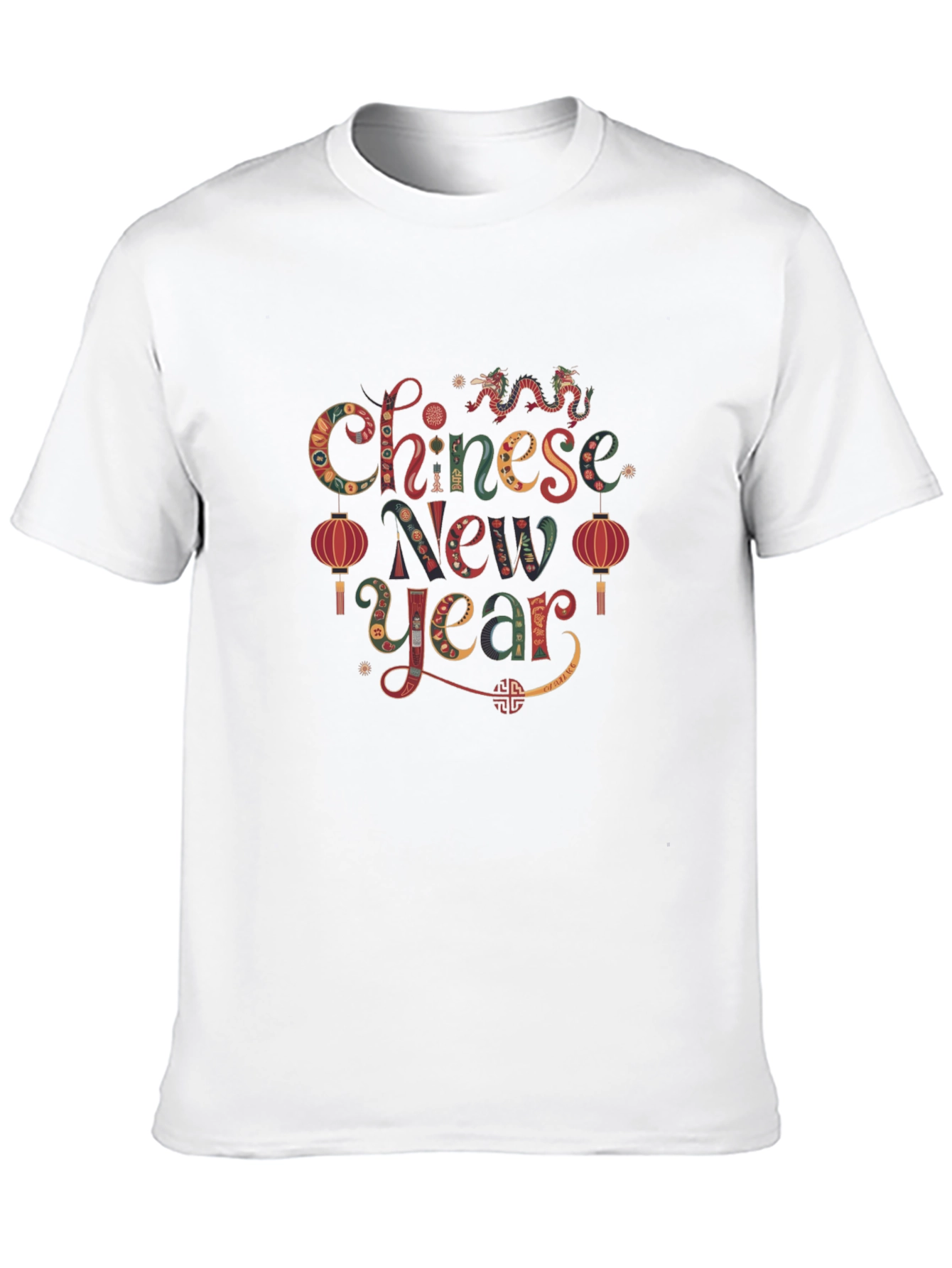Chinese New Year Graphic Black T-Shirt