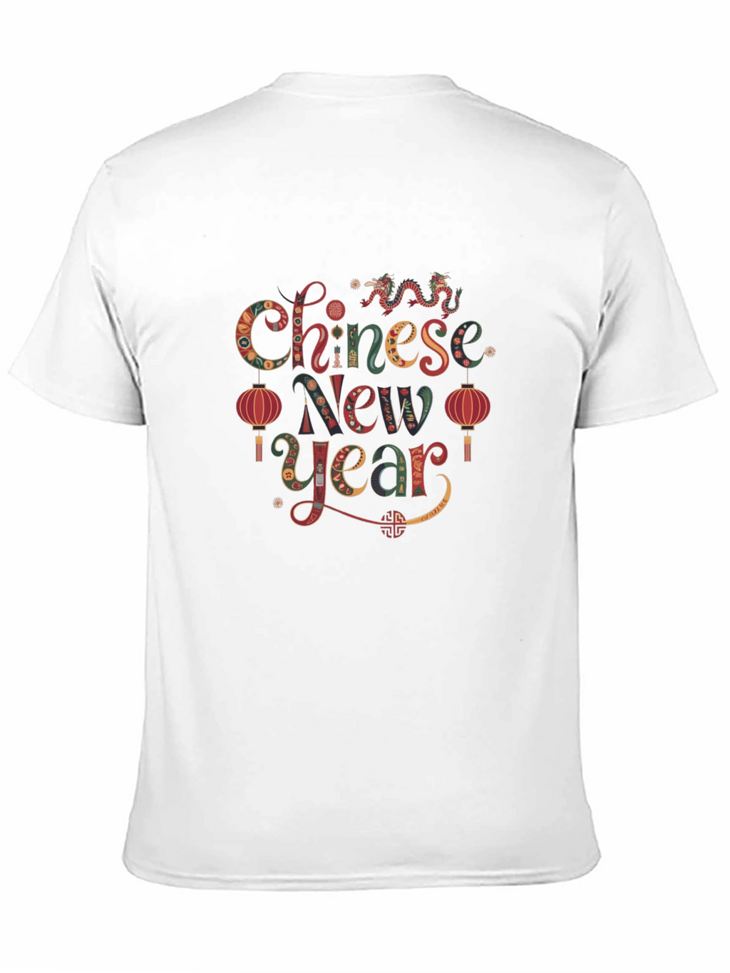 Chinese New Year Graphic Black T-Shirt