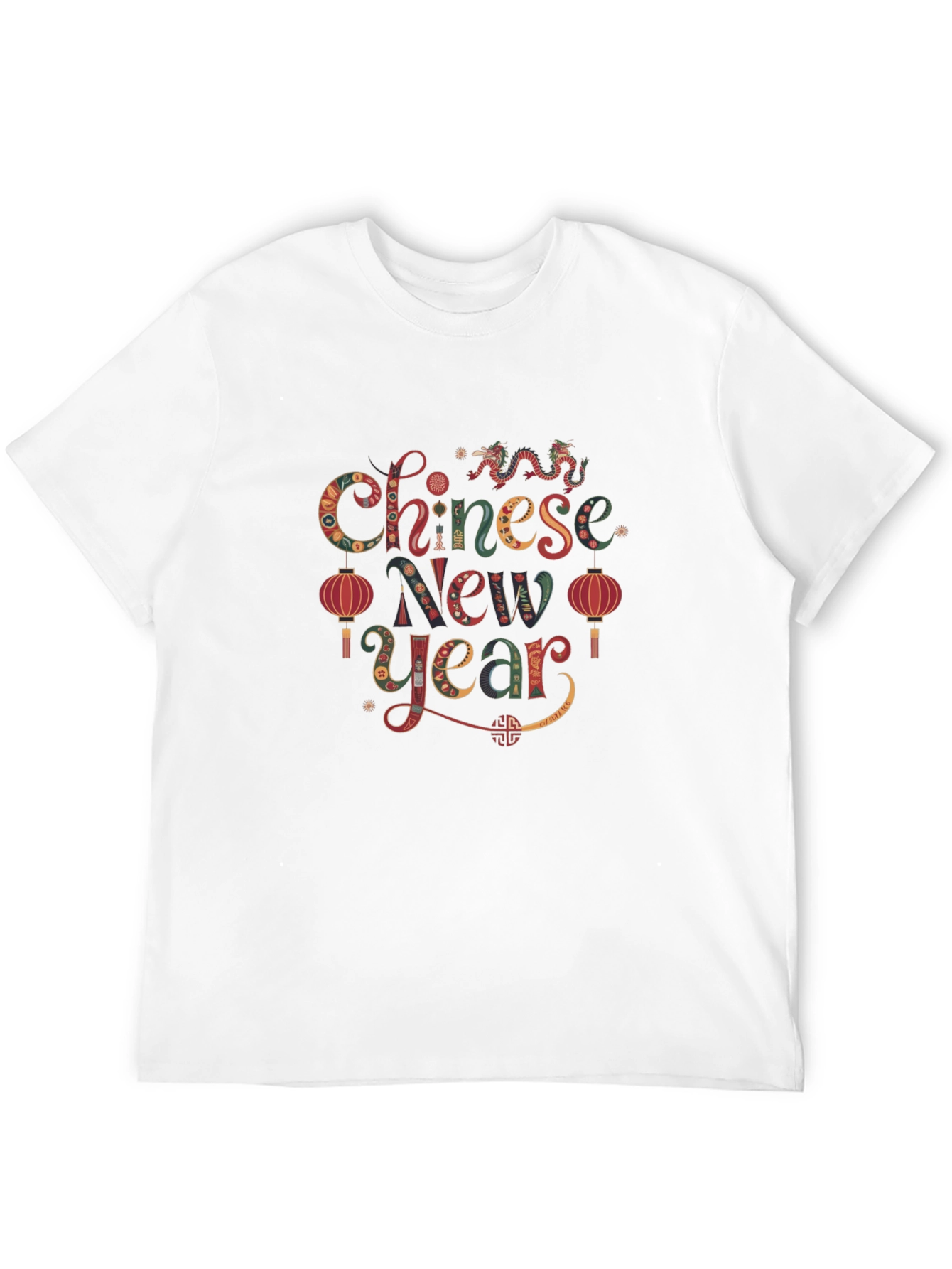 Chinese New Year Graphic Black T-Shirt