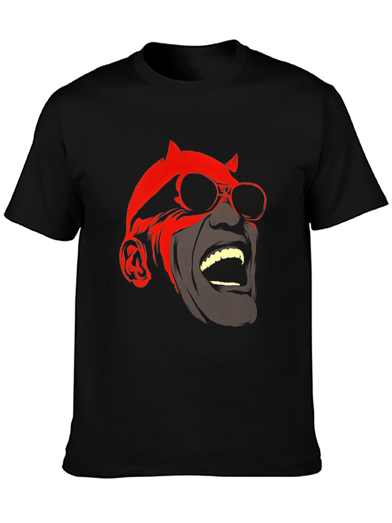 Devil Graphic Tee - Black Cotton Blend