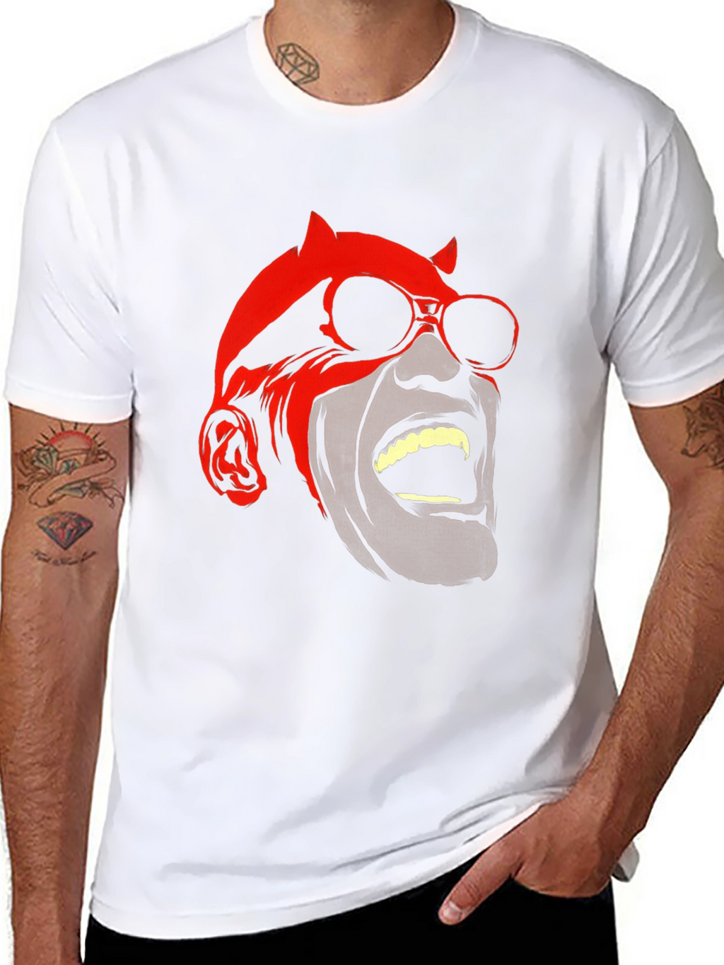 Devil Graphic Tee - Black Cotton Blend