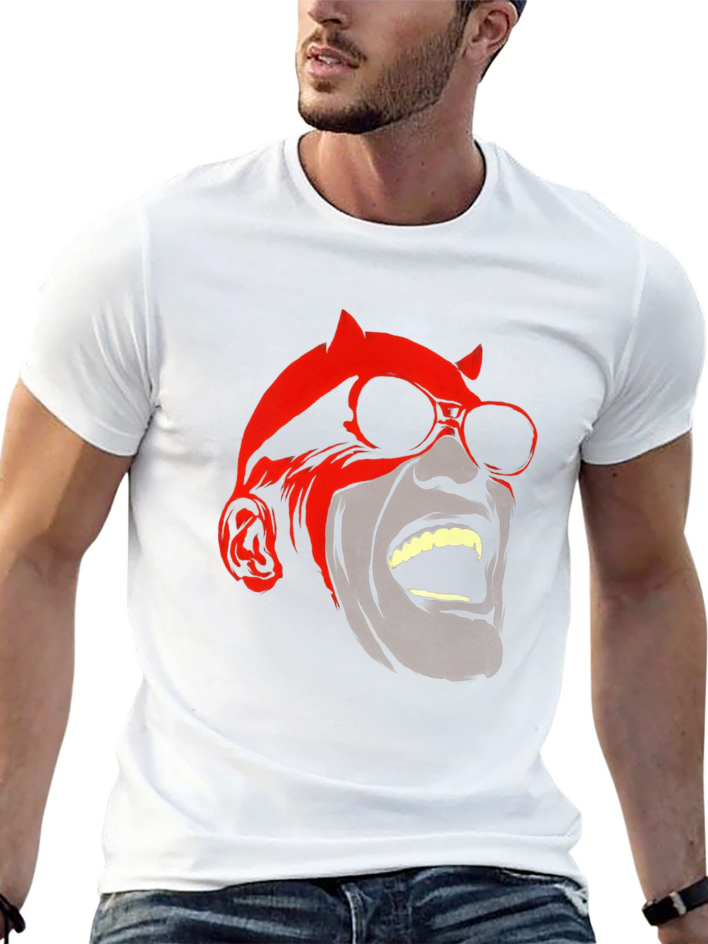 Devil Graphic Tee - Black Cotton Blend